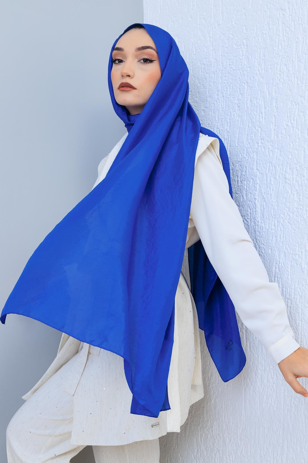 Hayal Şal - Saks Mavi
