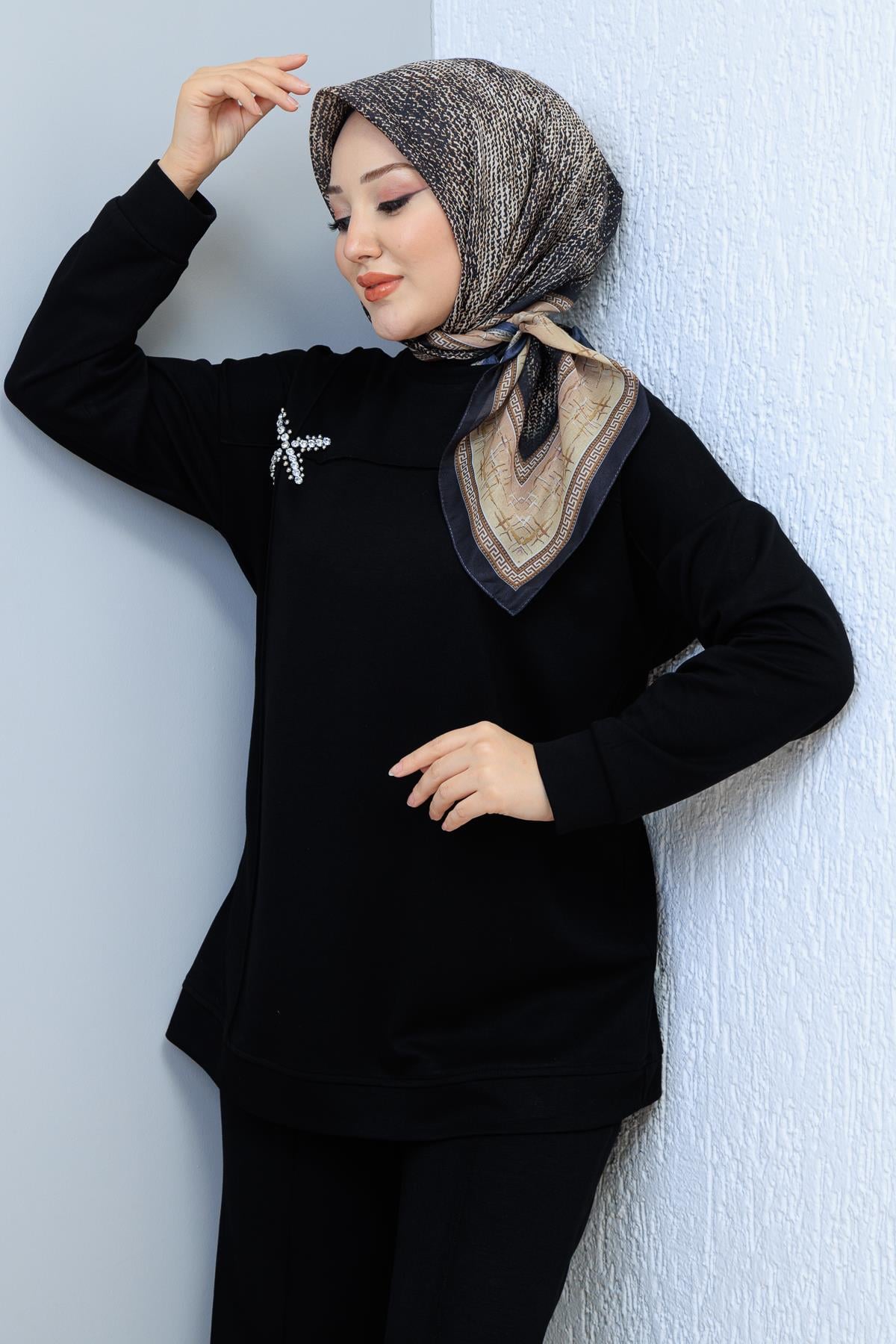 Soft Pamuk Desenli Eşarp - 104