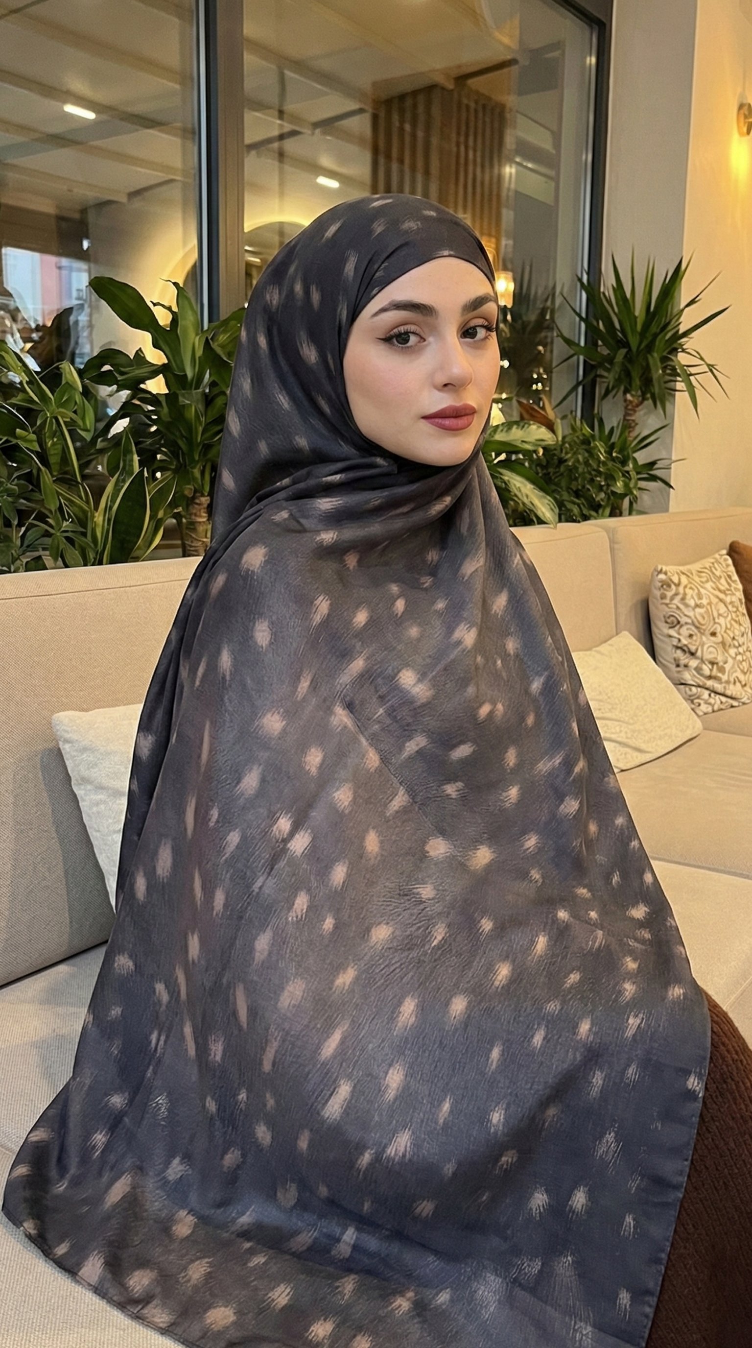 Soft Pamuk Desenli Şal - 132