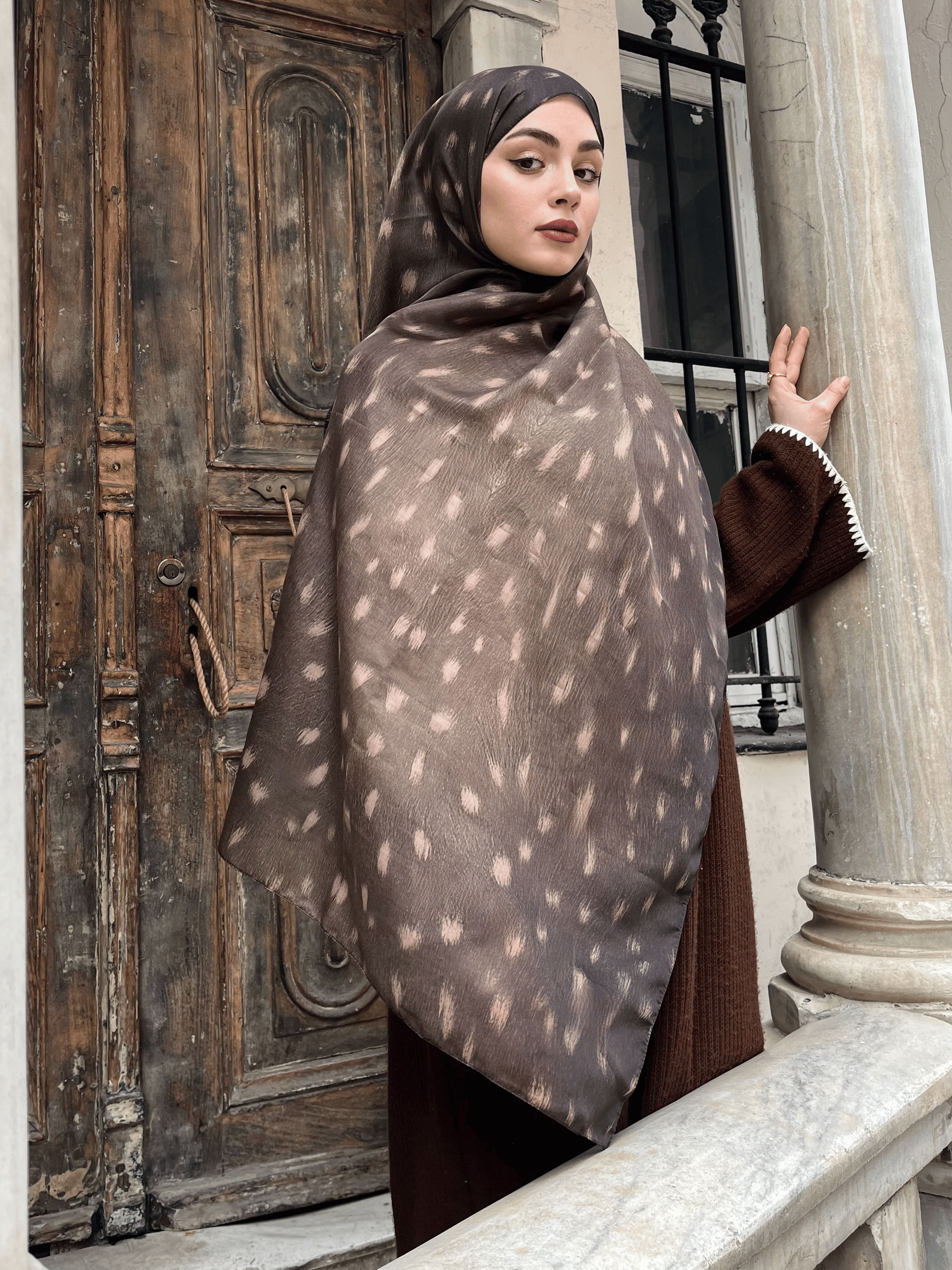 Soft Pamuk Desenli Şal - 134