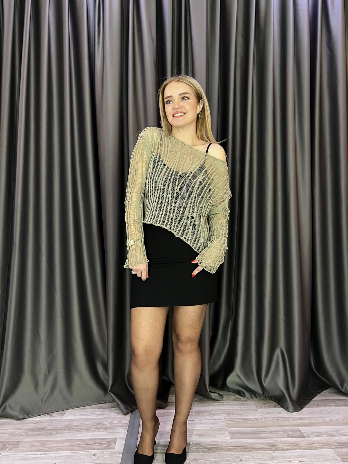 Elytra Ajurlu Haki Triko