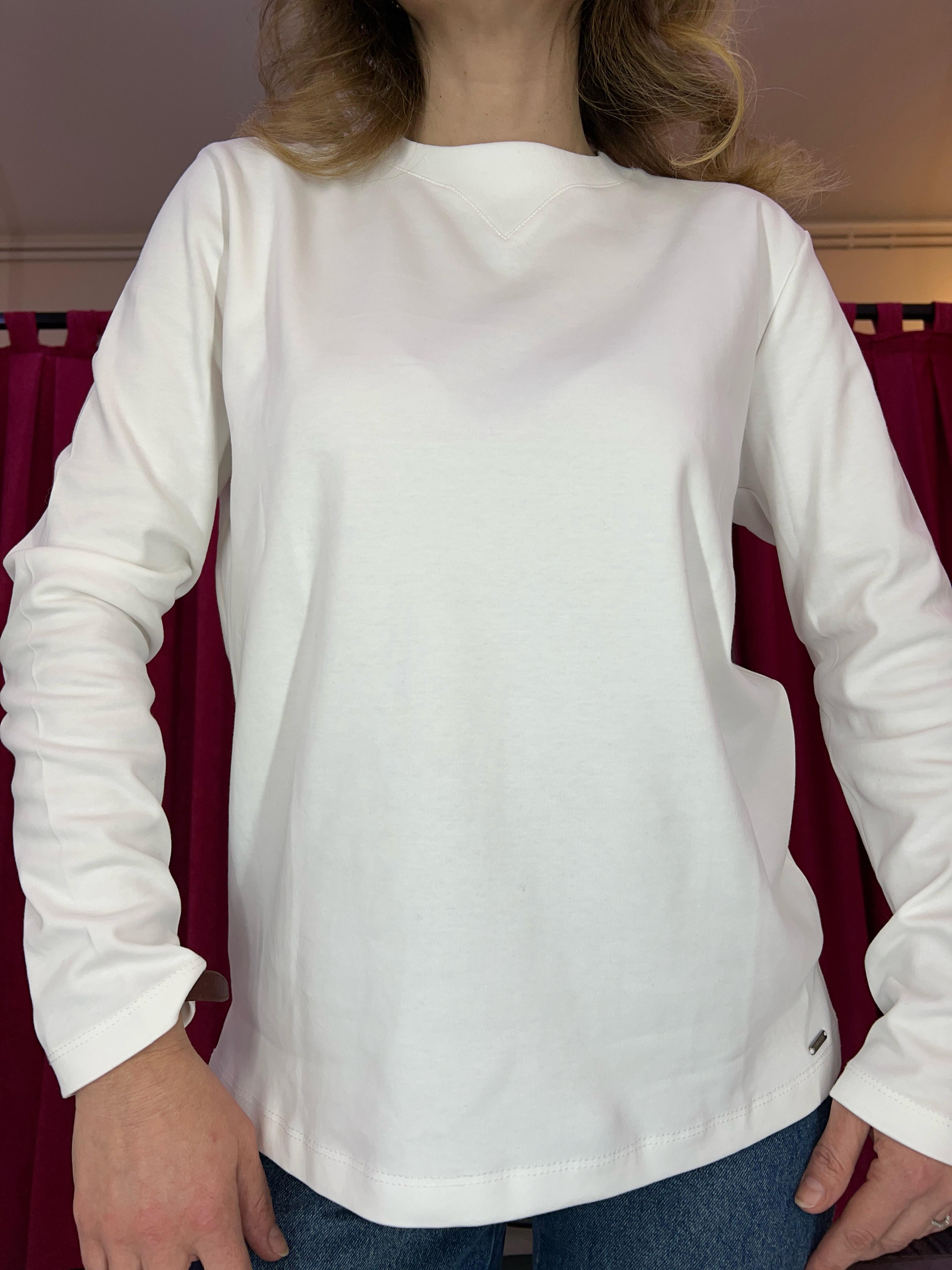İnterlok Yk Dty Basic İnce Beyaz Sweatshirt