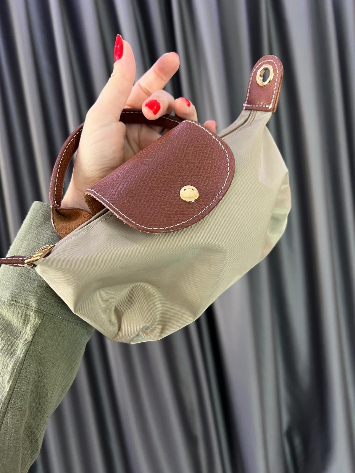 Mini Lngchmp Haki Mini Çanta 