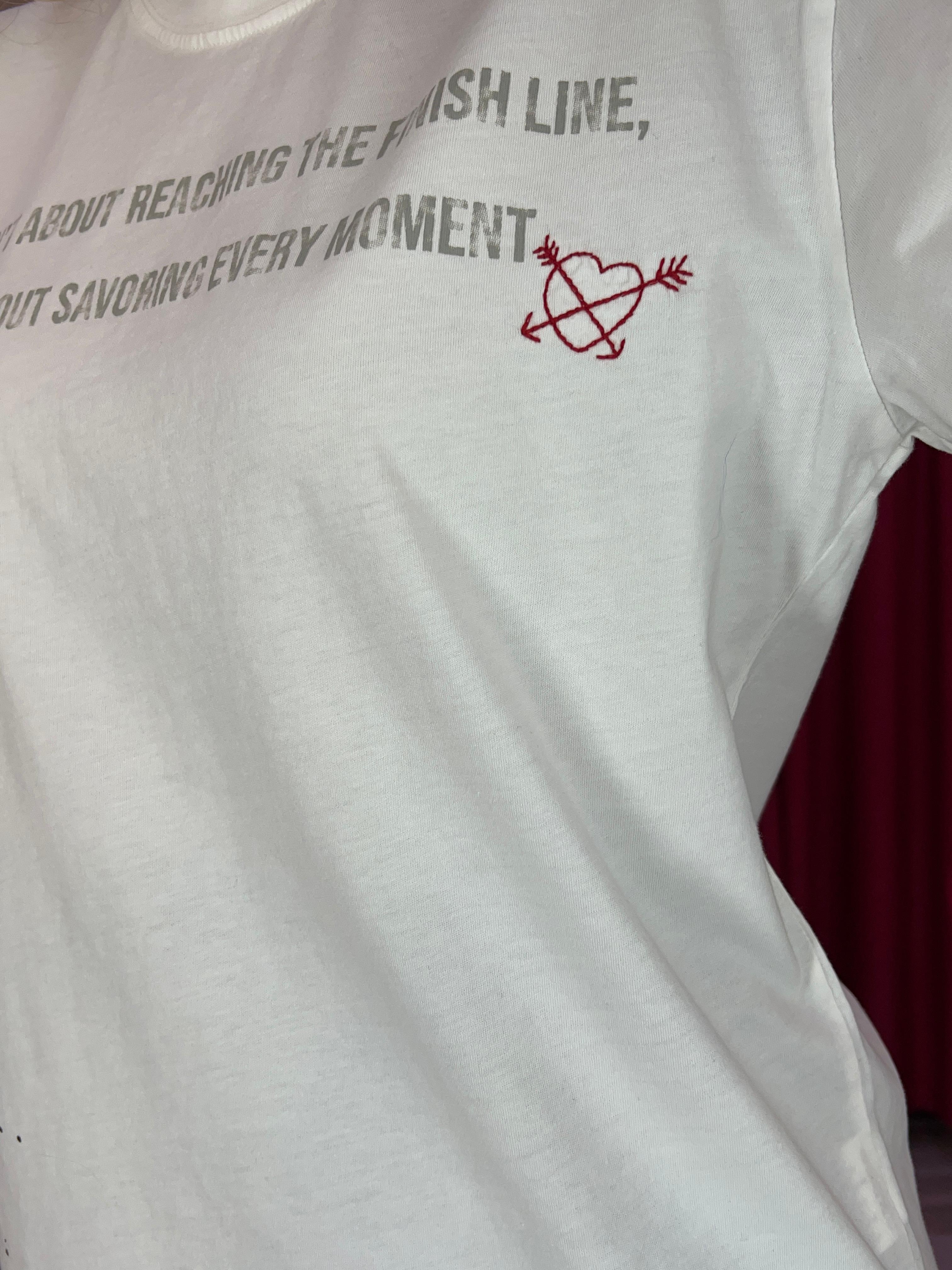Orijinal Marka Nakış Kalp Detaylı Tshirt