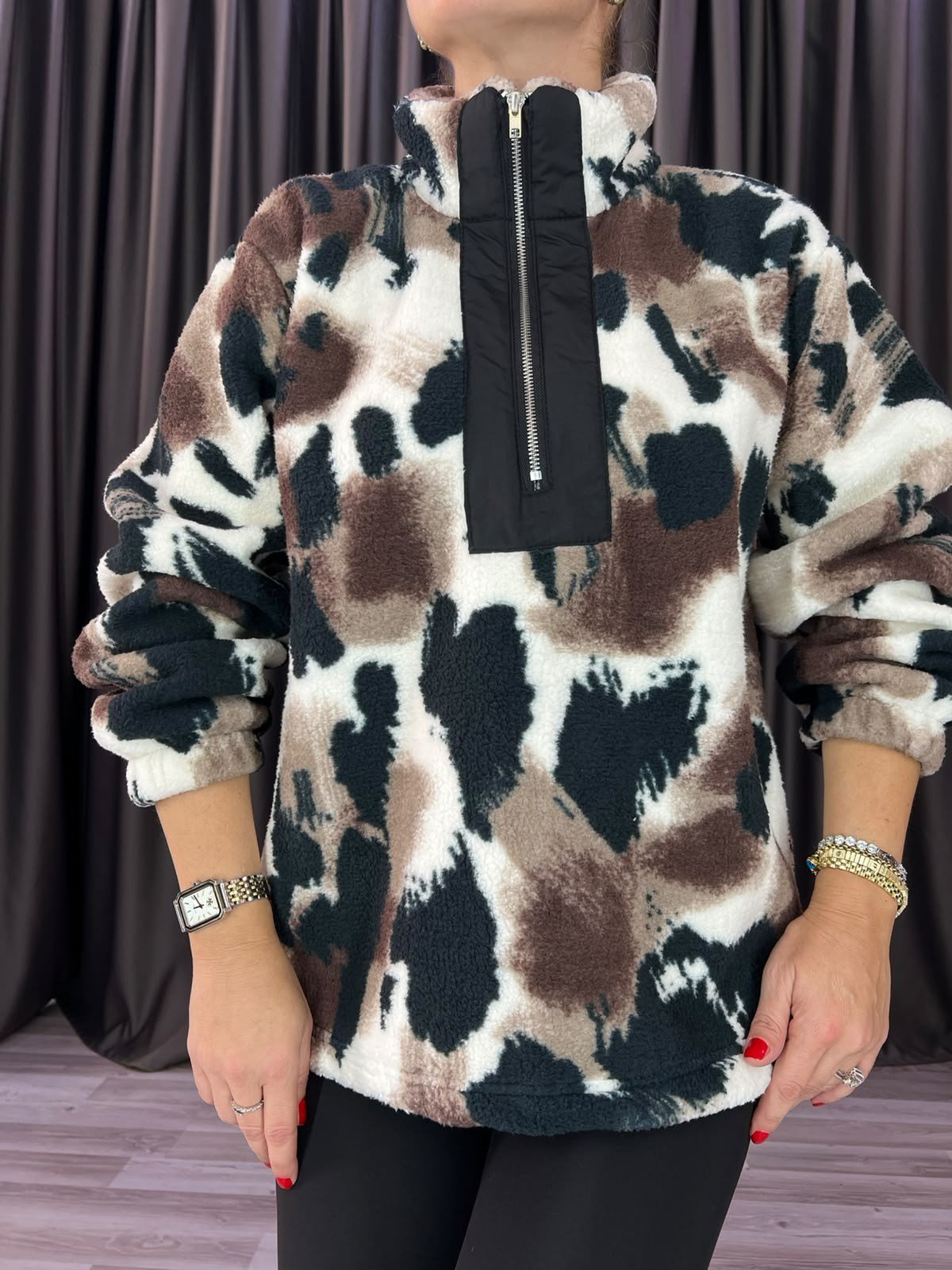 Renkli Teddy Sweatshirt