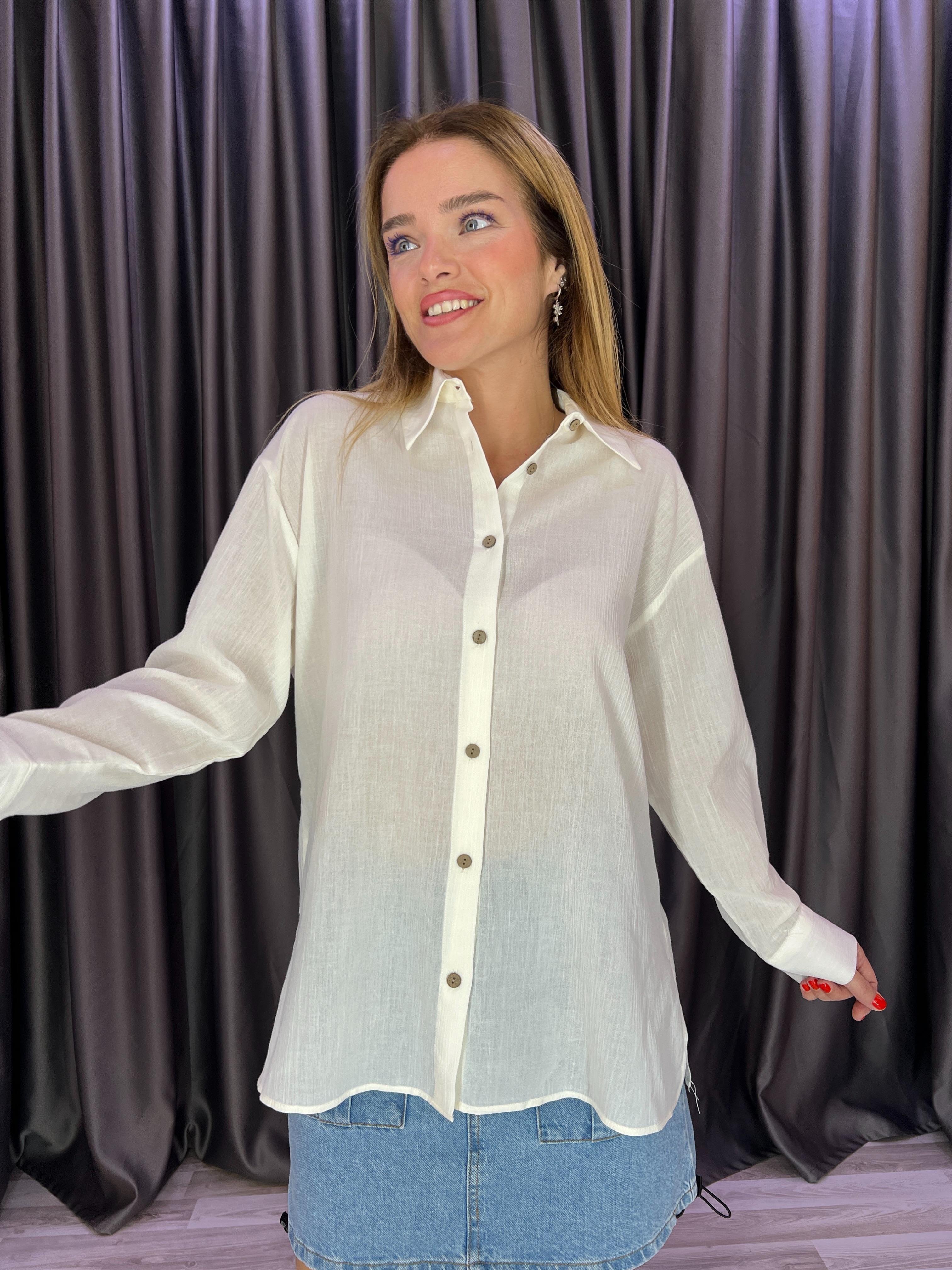 Soft Cotton Ekru Gömlek