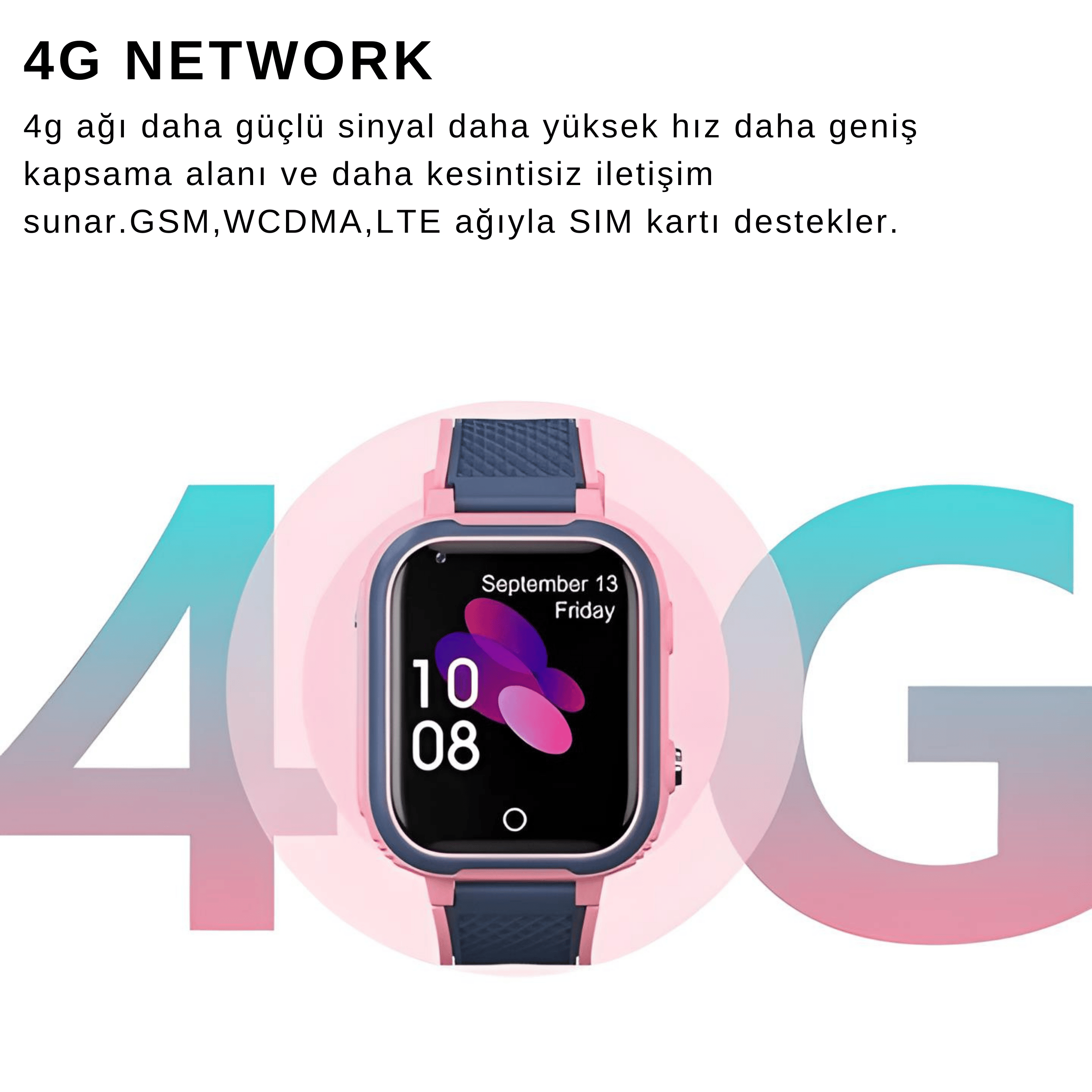 JR-20 TİGER SMART WATCH PEMBE