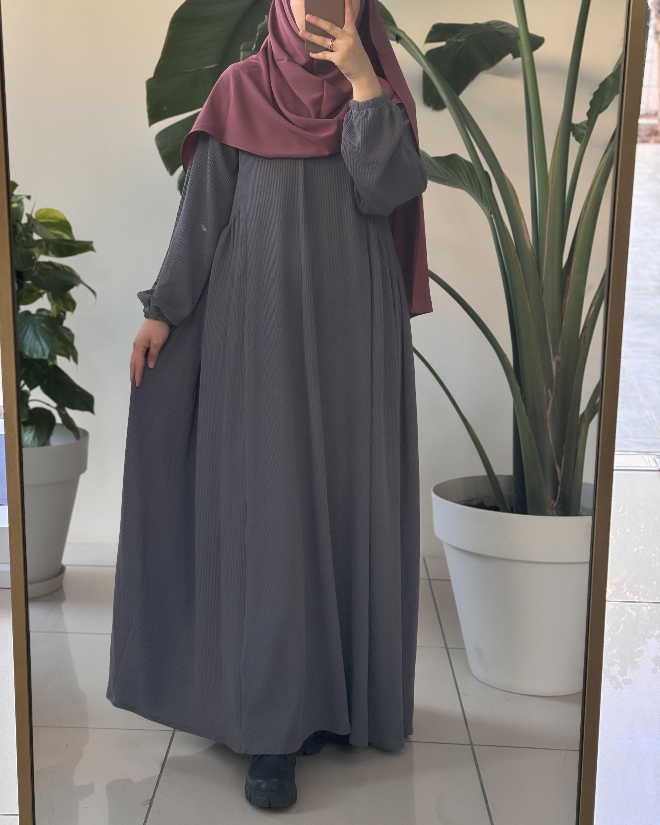 ANDE TESETTÜR, Leyla Triko Elbise,  Leyla Triko Elbise- Antrasit