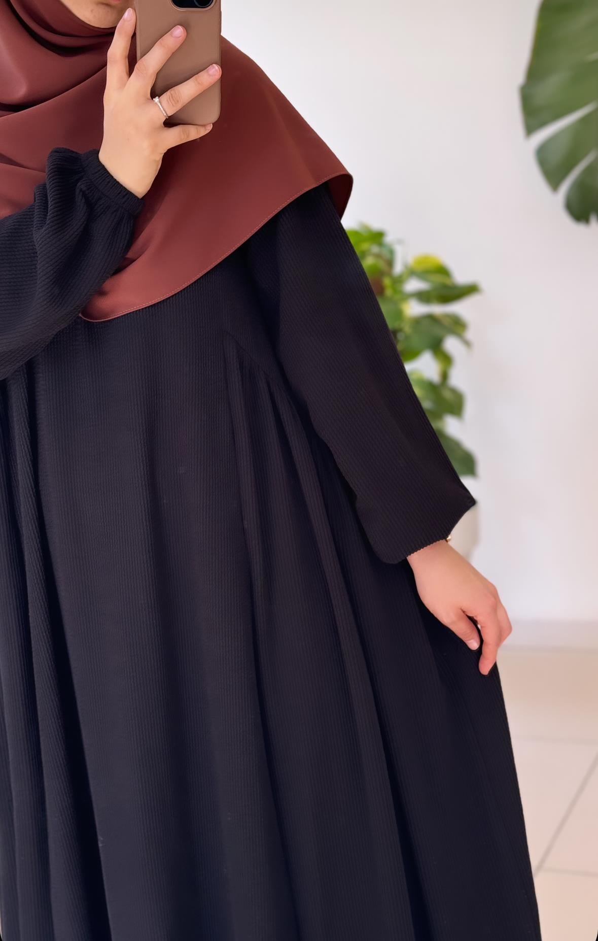 ANDE TESETTÜR, Leyla Triko Elbise,  Leyla Triko Elbise- Siyah