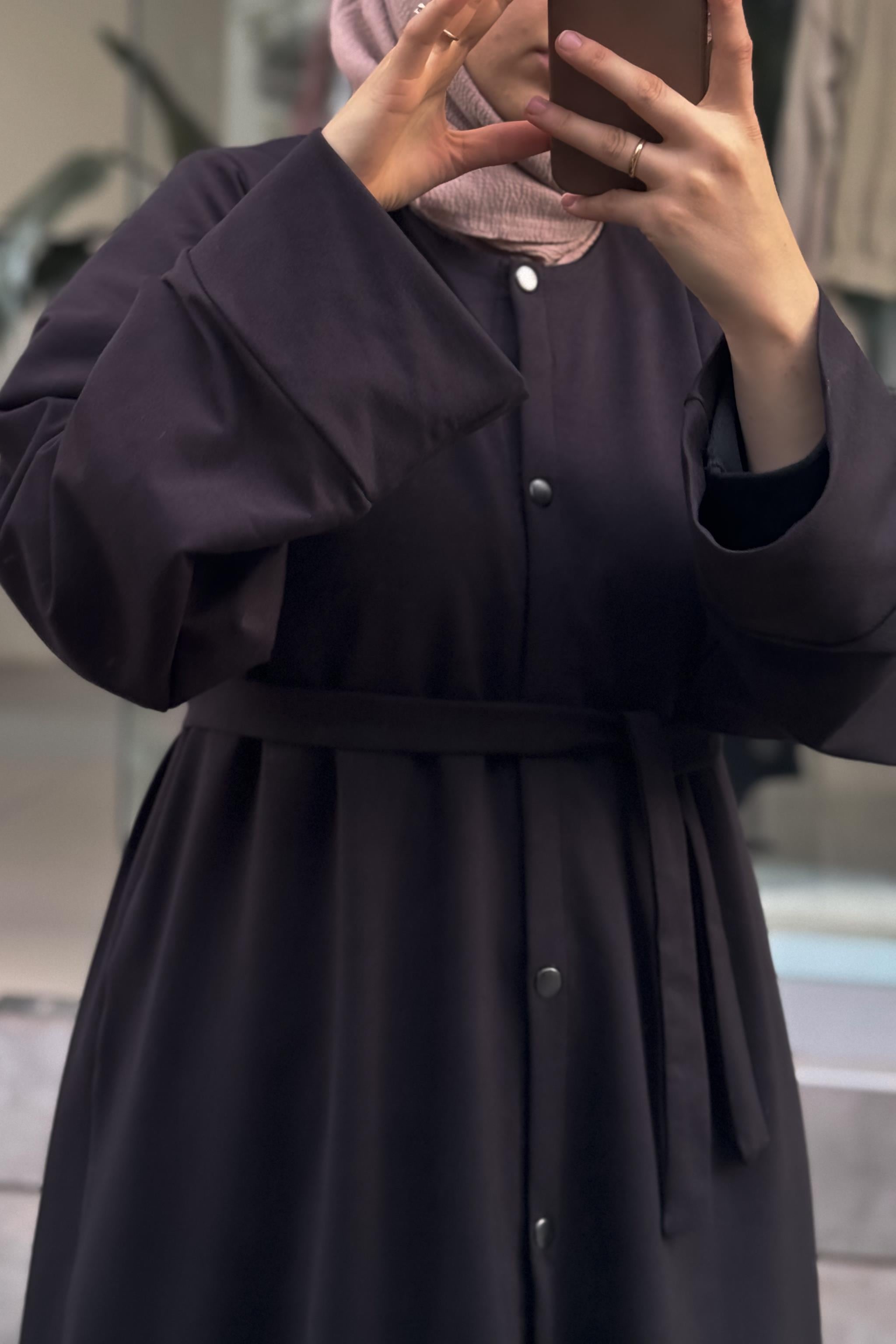 ANDE TESETTÜR, Abaya Kol Sweat/Ferace, Abaya Kol Sweat/Ferace- Siyah