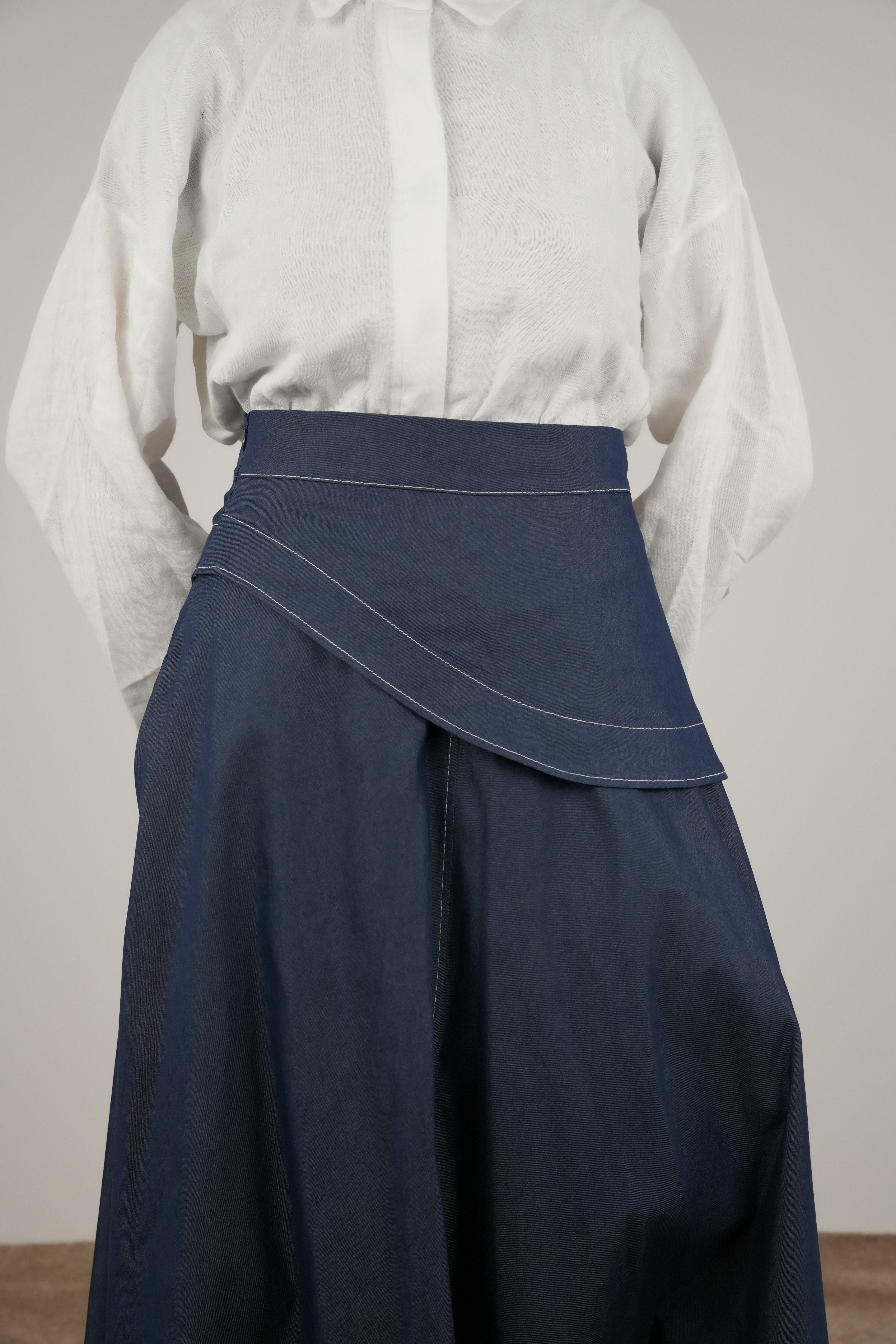 Ande Tesettür, Anvelop Detaylı Etek, Anvelop Detaylı Etek - Lacivert