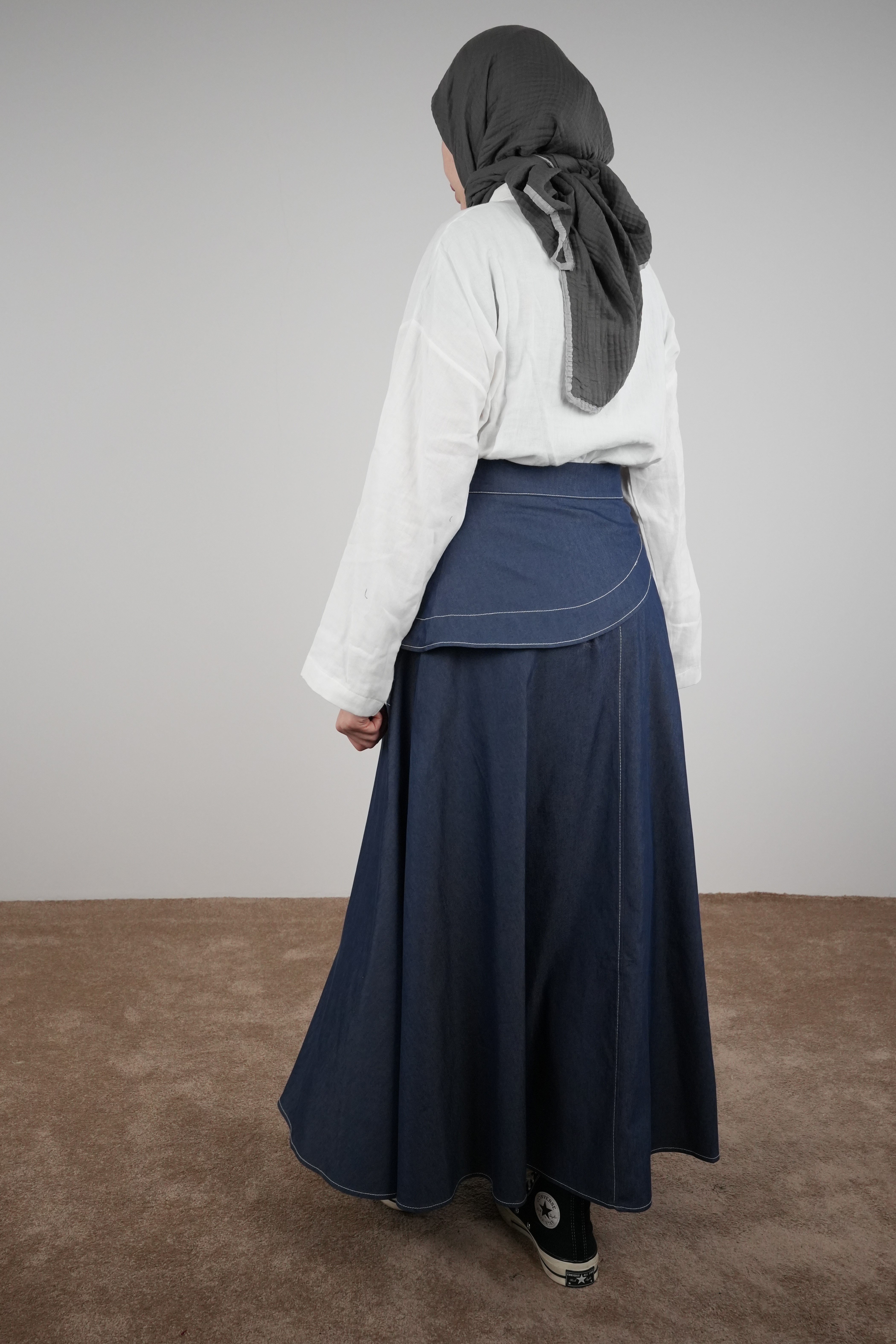 Ande Tesettür, Anvelop Detaylı Etek, Anvelop Detaylı Etek - Lacivert