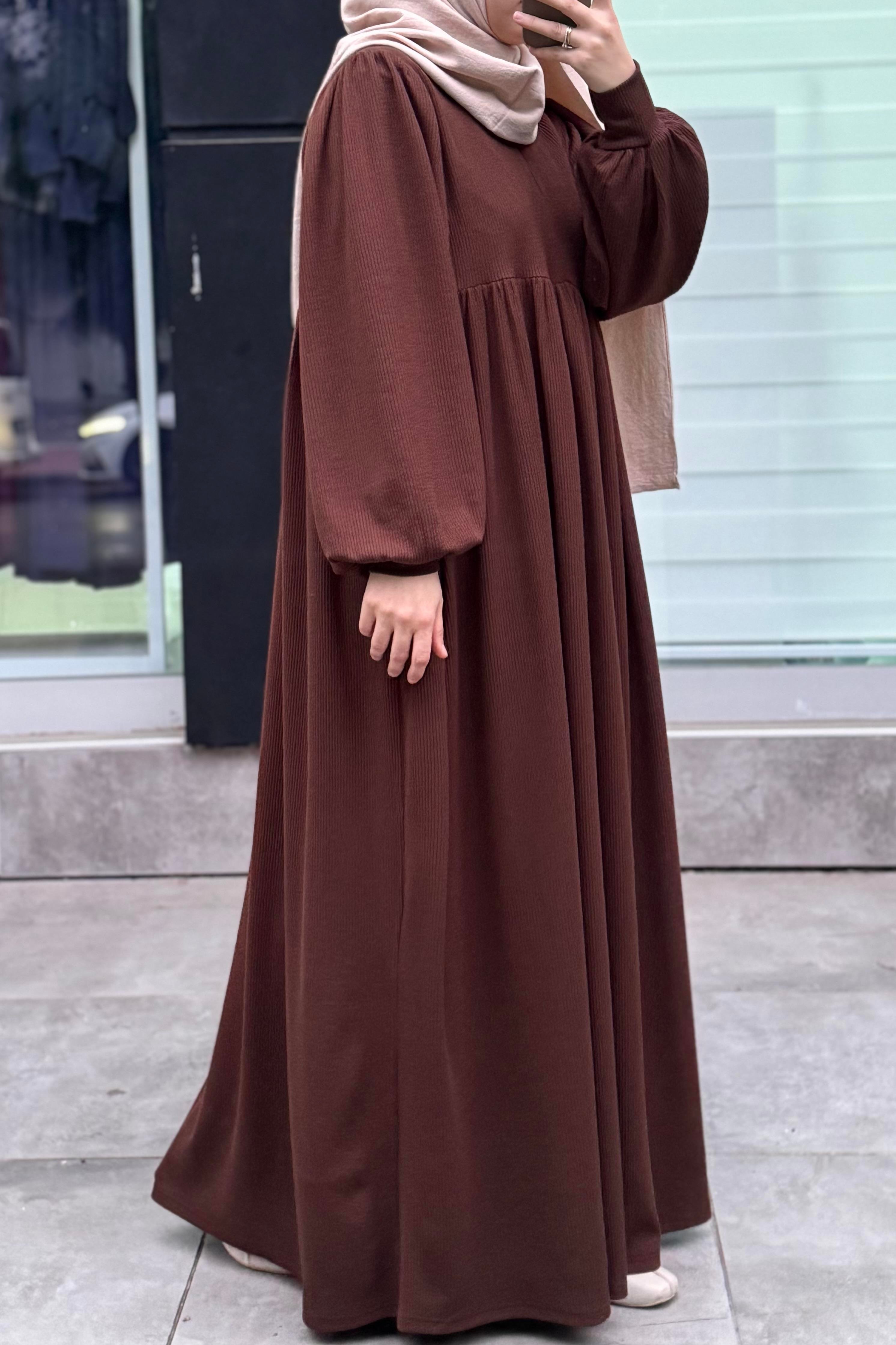 ANDE TESETTÜR, Asya Robalı Elbise, Asya Robalı Elbise- Acı kahve