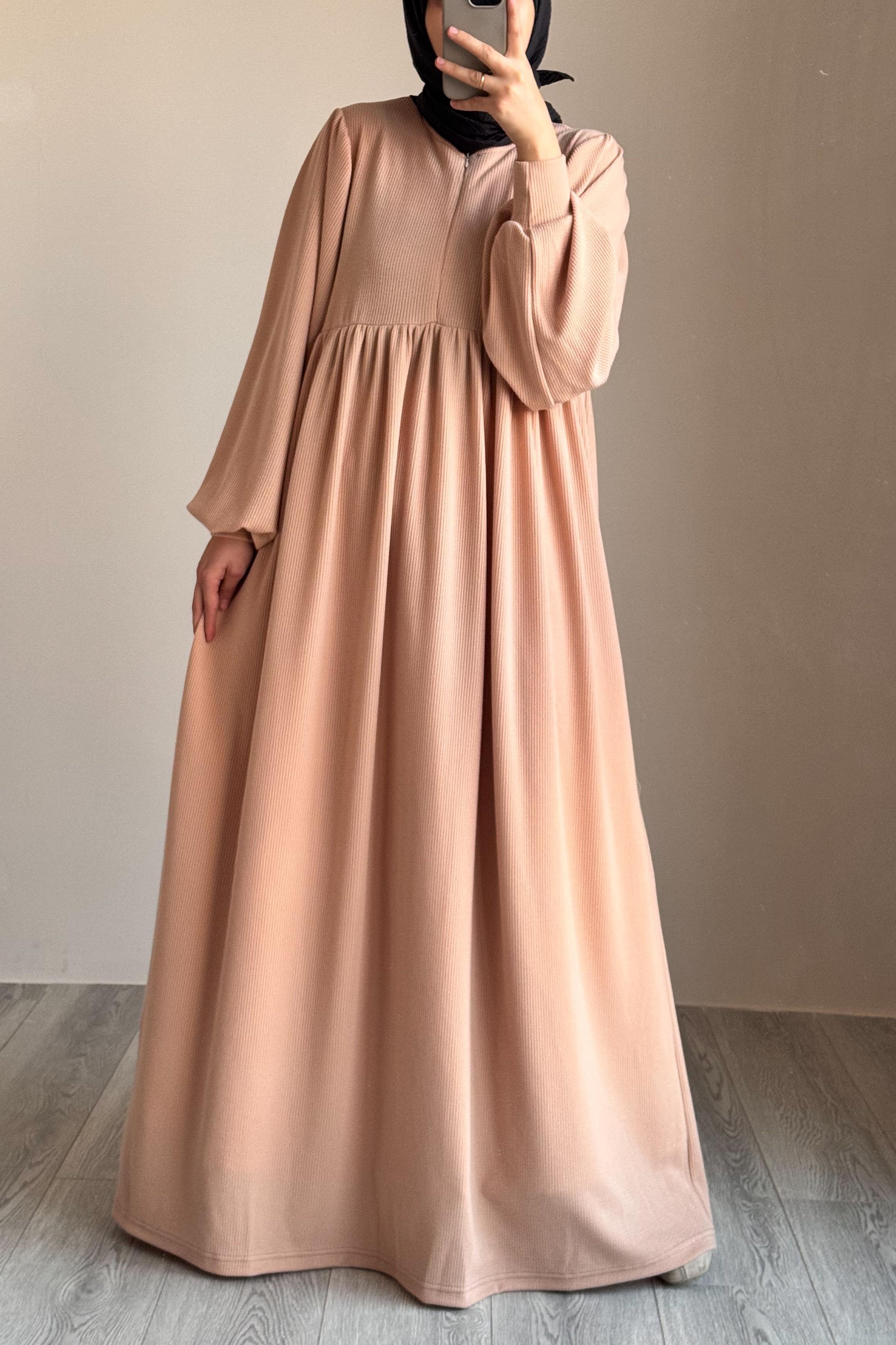 Ande Tesettür, Asya Robalı Elbise, Asya Robalı Elbise - Vizon