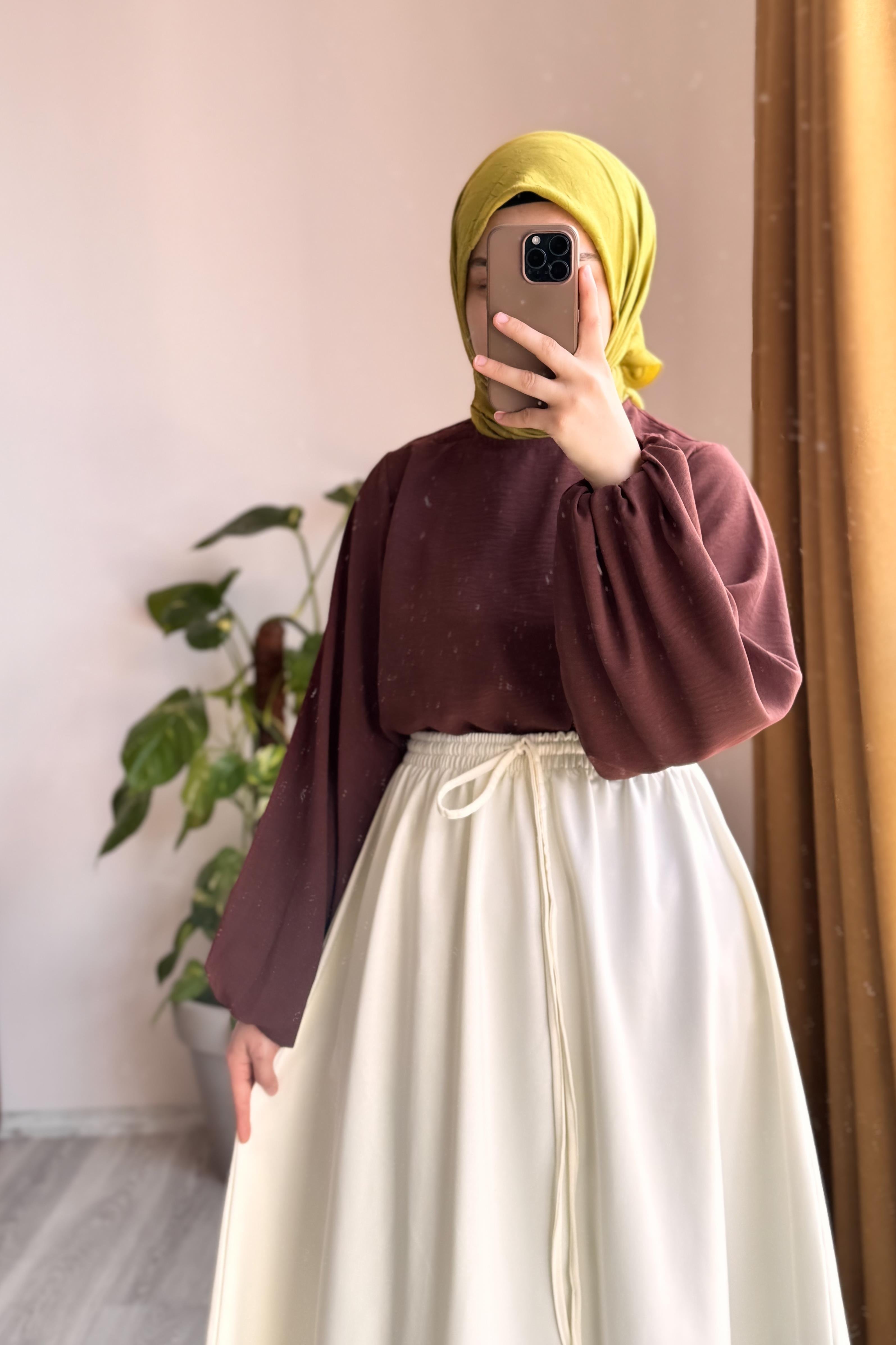 ANDE TESETTÜR, Bağcıklı Rahat Etek, Bağcıklı Rahat Etek- Ekru