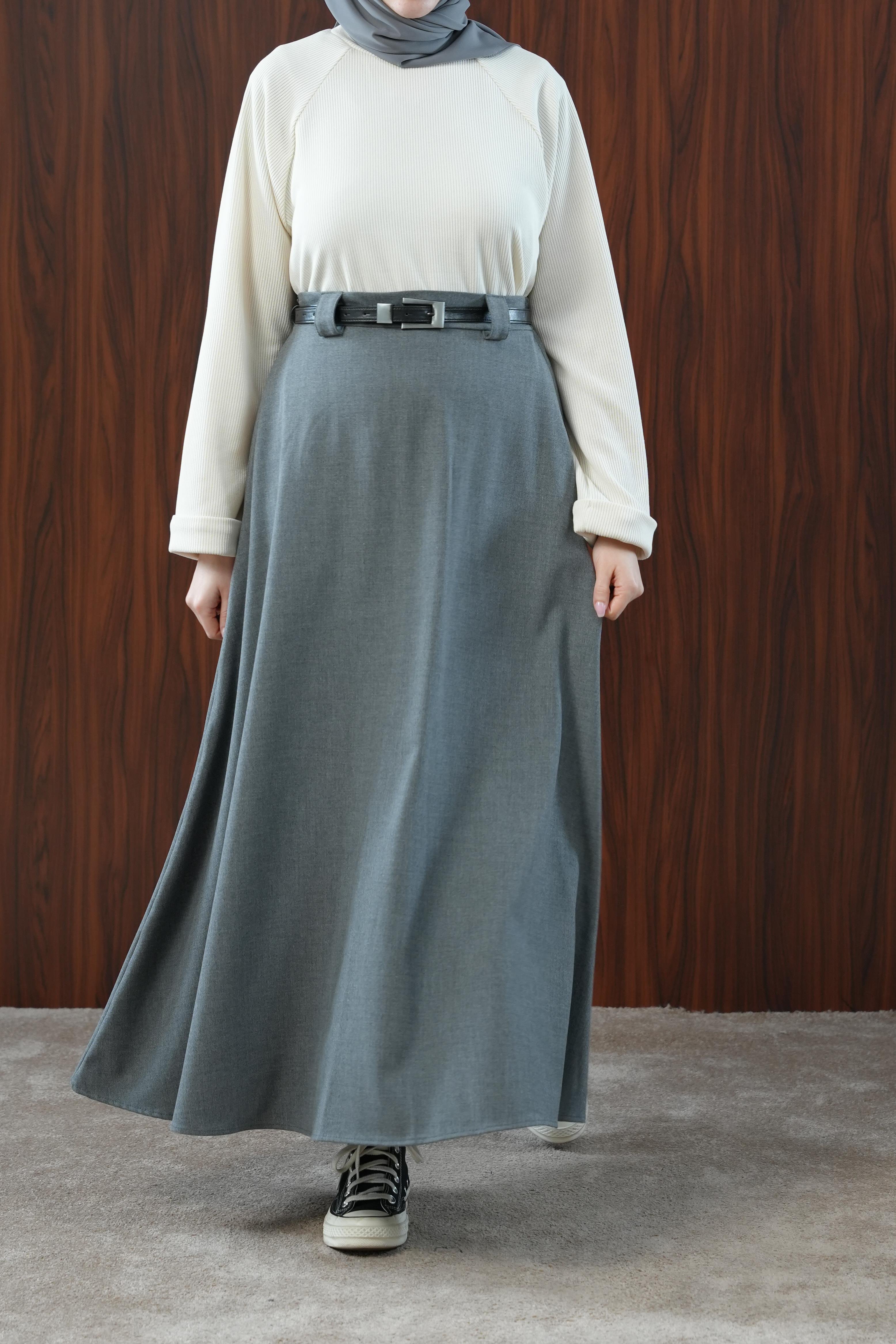 Ande Tesettür, Basic Kloş Etek, Basic Kloş Etek - Antrasit