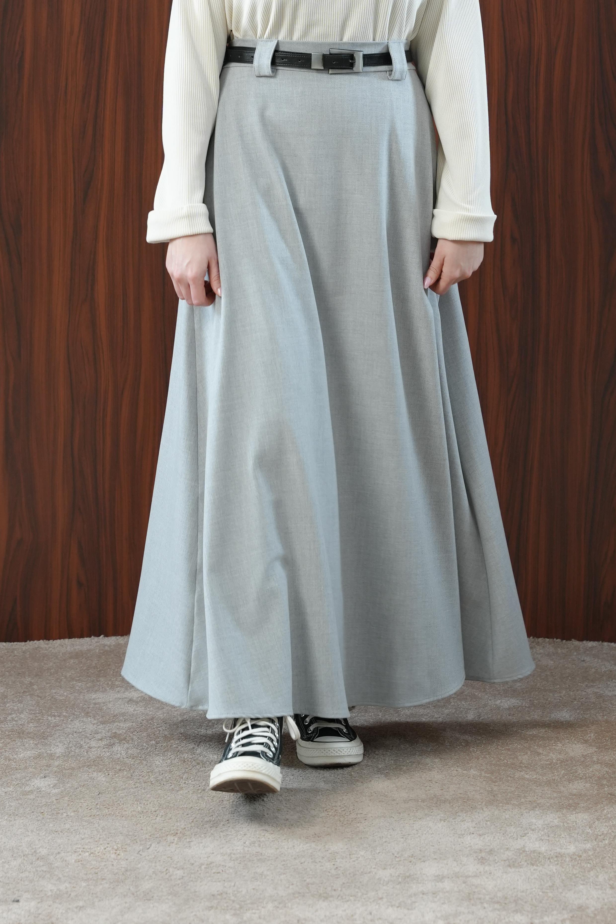 Ande Tesettür, Basic Kloş Etek, Basic Kloş Etek - Gri