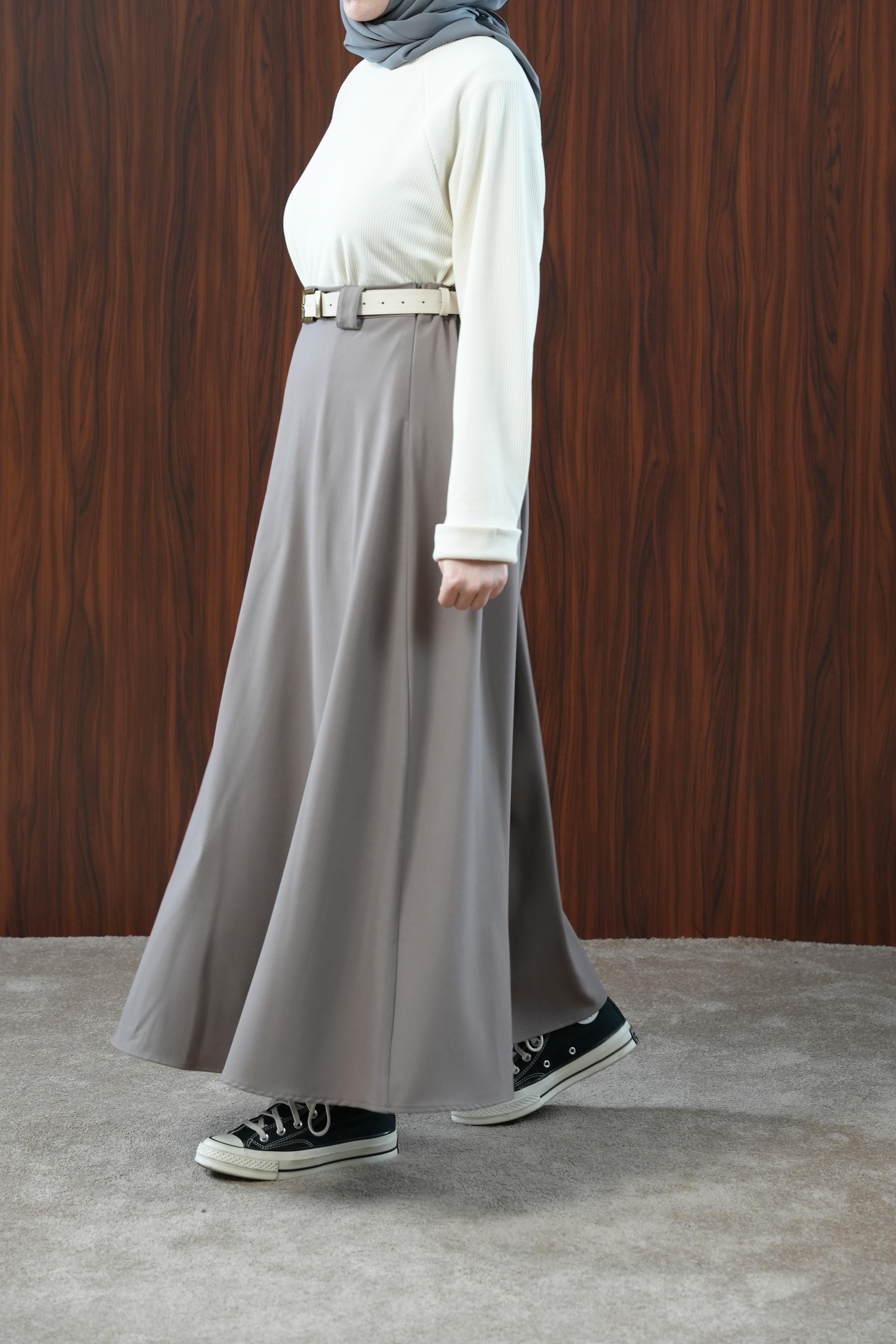 Ande Tesettür, Basic Kloş Etek, Basic Kloş Etek - Latte