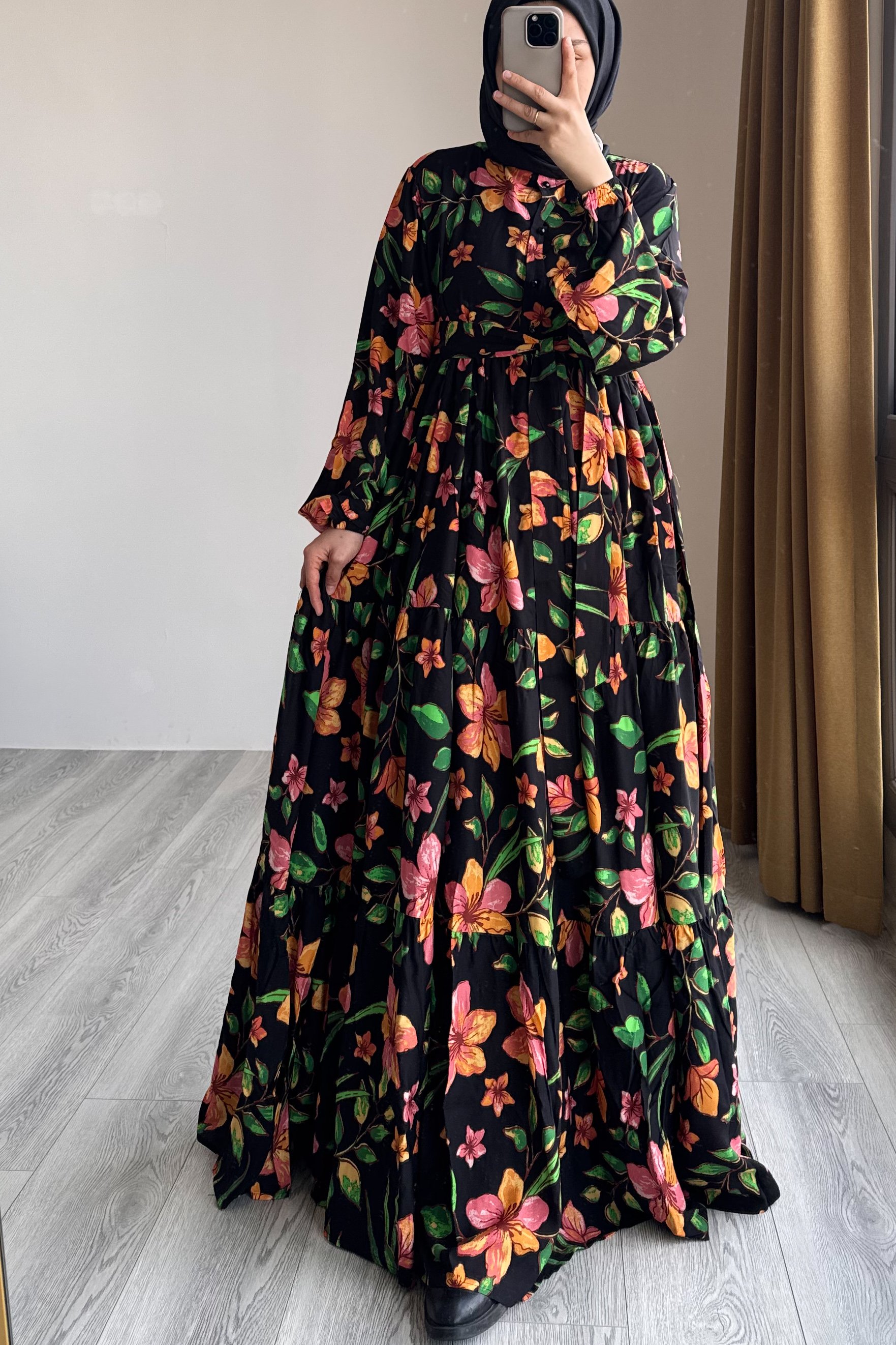 Ande Tesettür, Çiçek Bahçesi Elbise, Çiçek Bahçesi Elbise - 0004