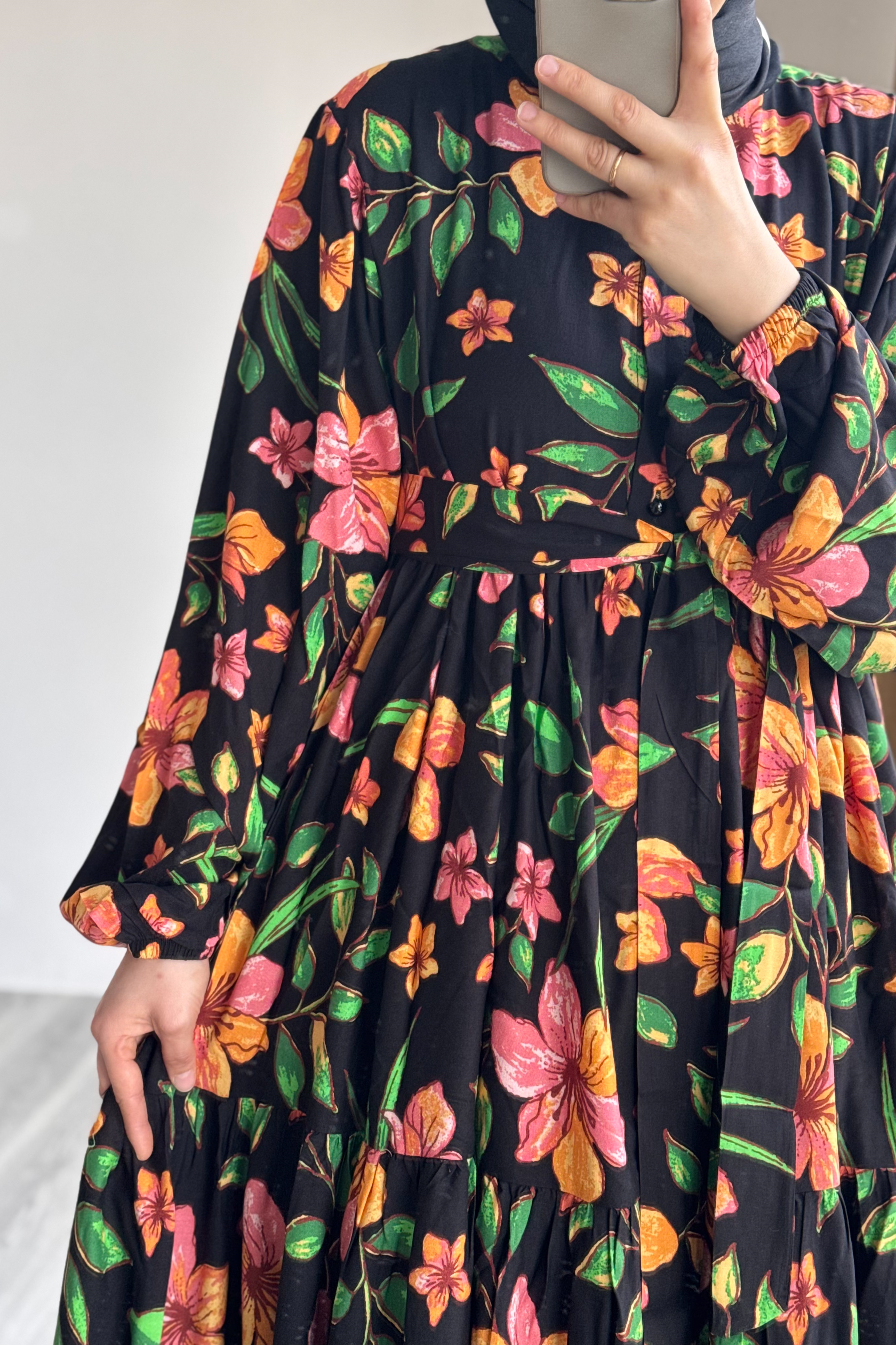 Ande Tesettür, Çiçek Bahçesi Elbise, Çiçek Bahçesi Elbise - 0004