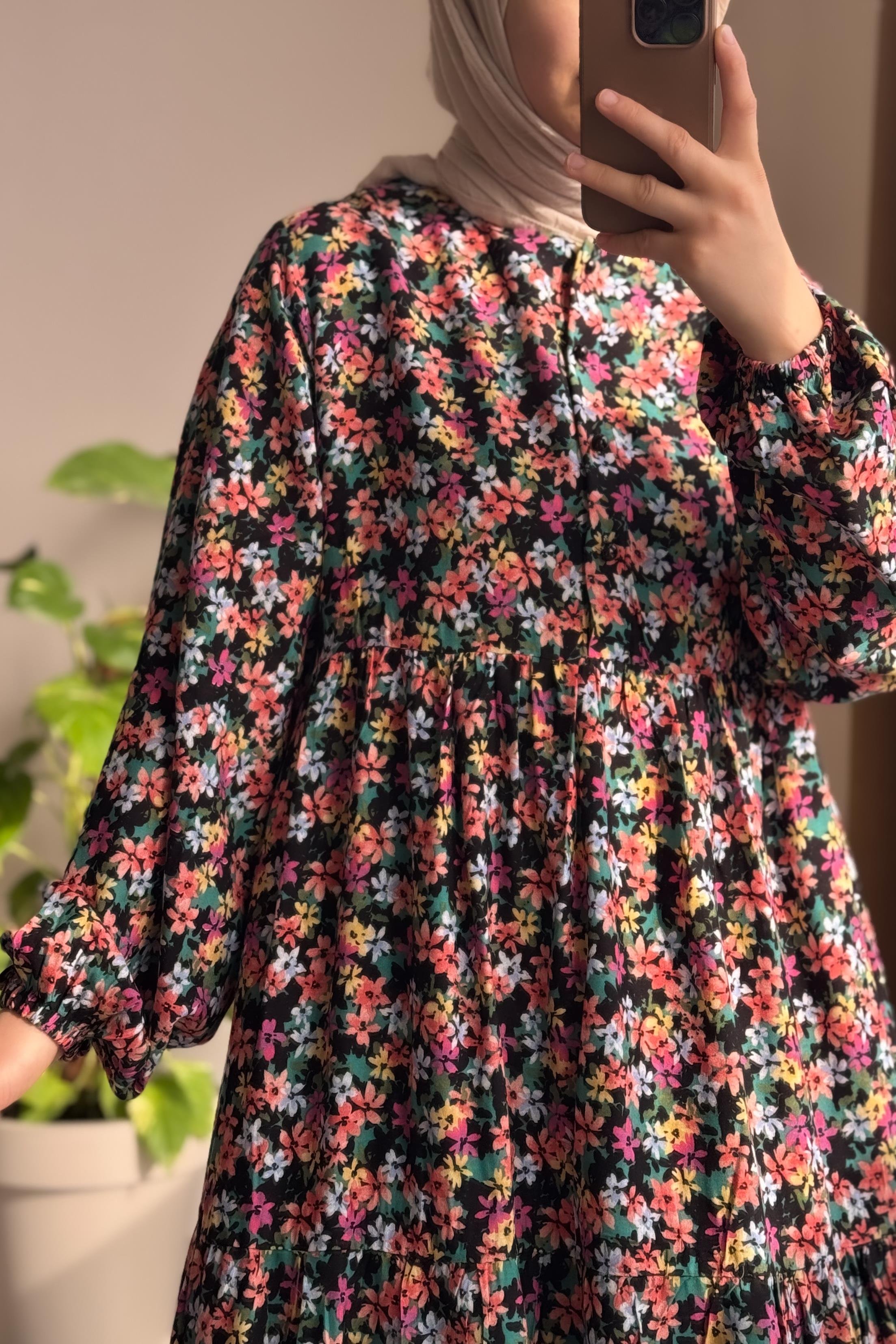 ANDE TESETTÜR, Çiçek Bahçesi Elbise, Çiçek Bahçesi Elbise- 0017