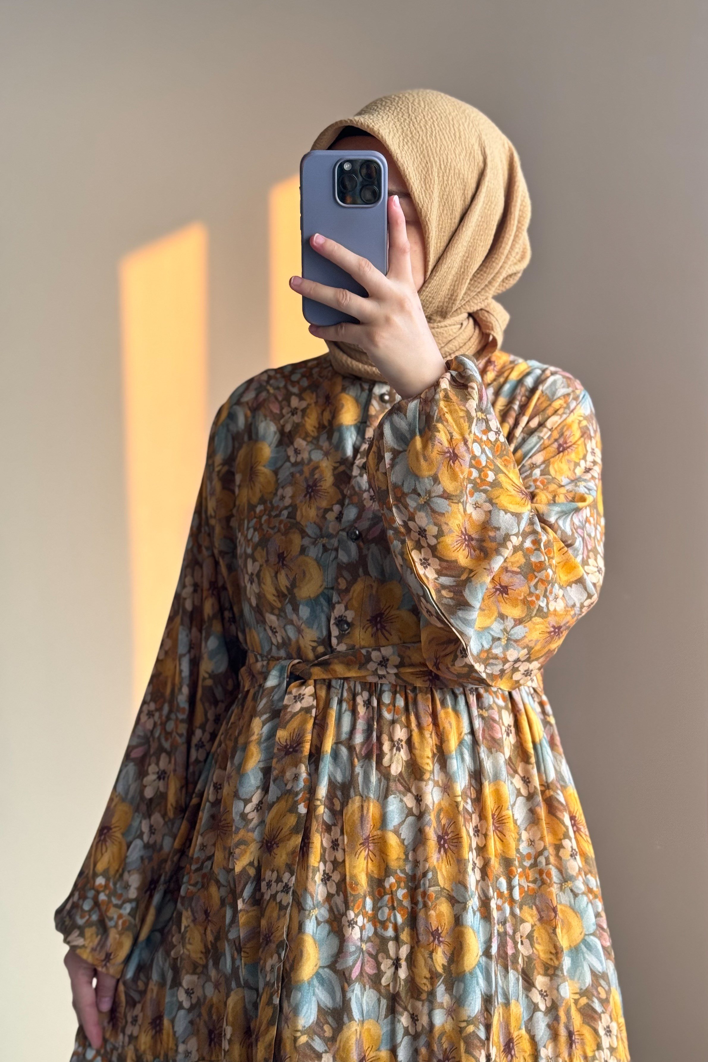 Ande Tesettür, Çiçek Bahçesi Elbise, Çiçek Bahçesi Elbise - 0033