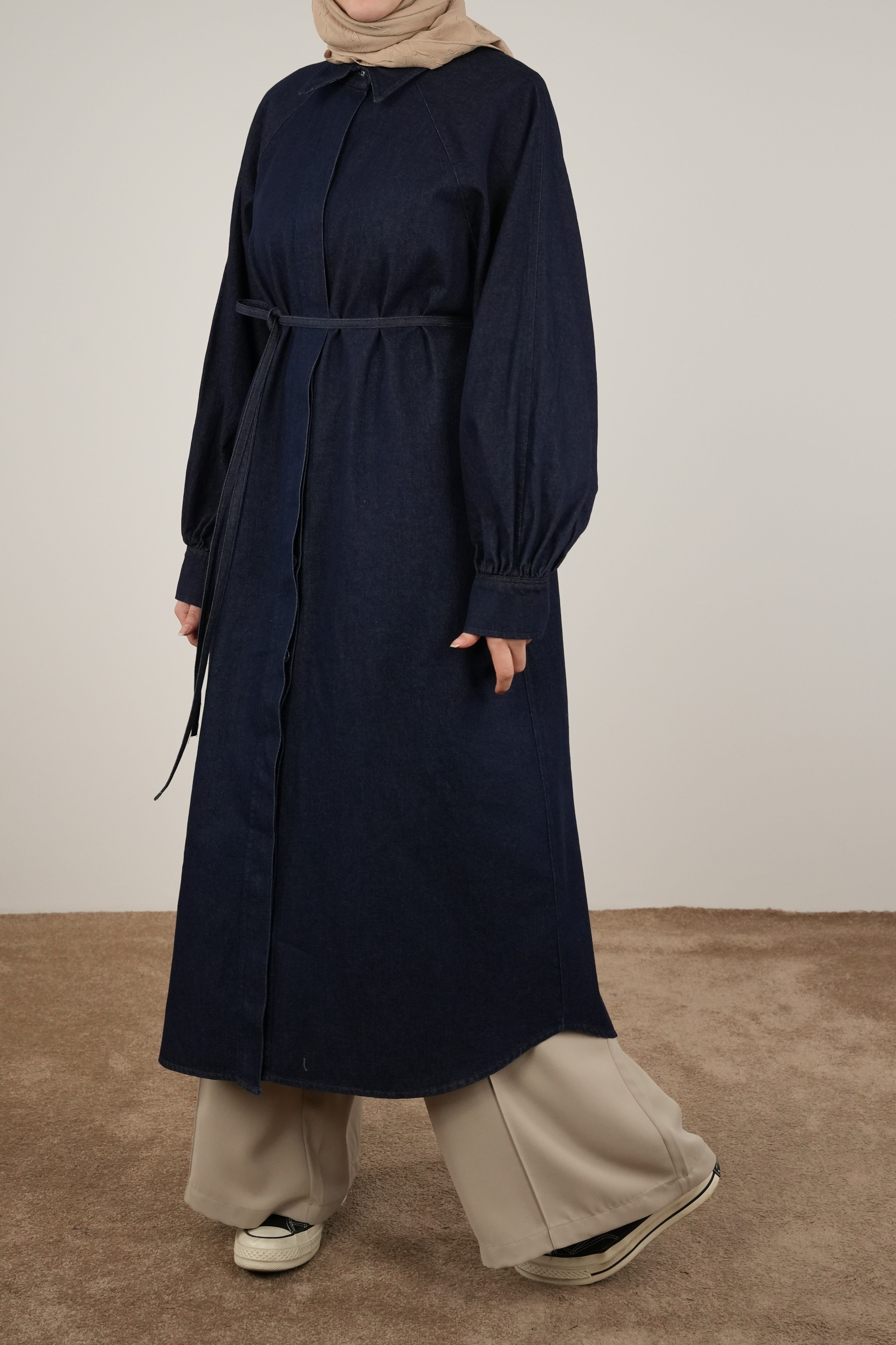 Ande Tesettür, Classic Denim Tunik, Classic Denim Tunik - Mavi