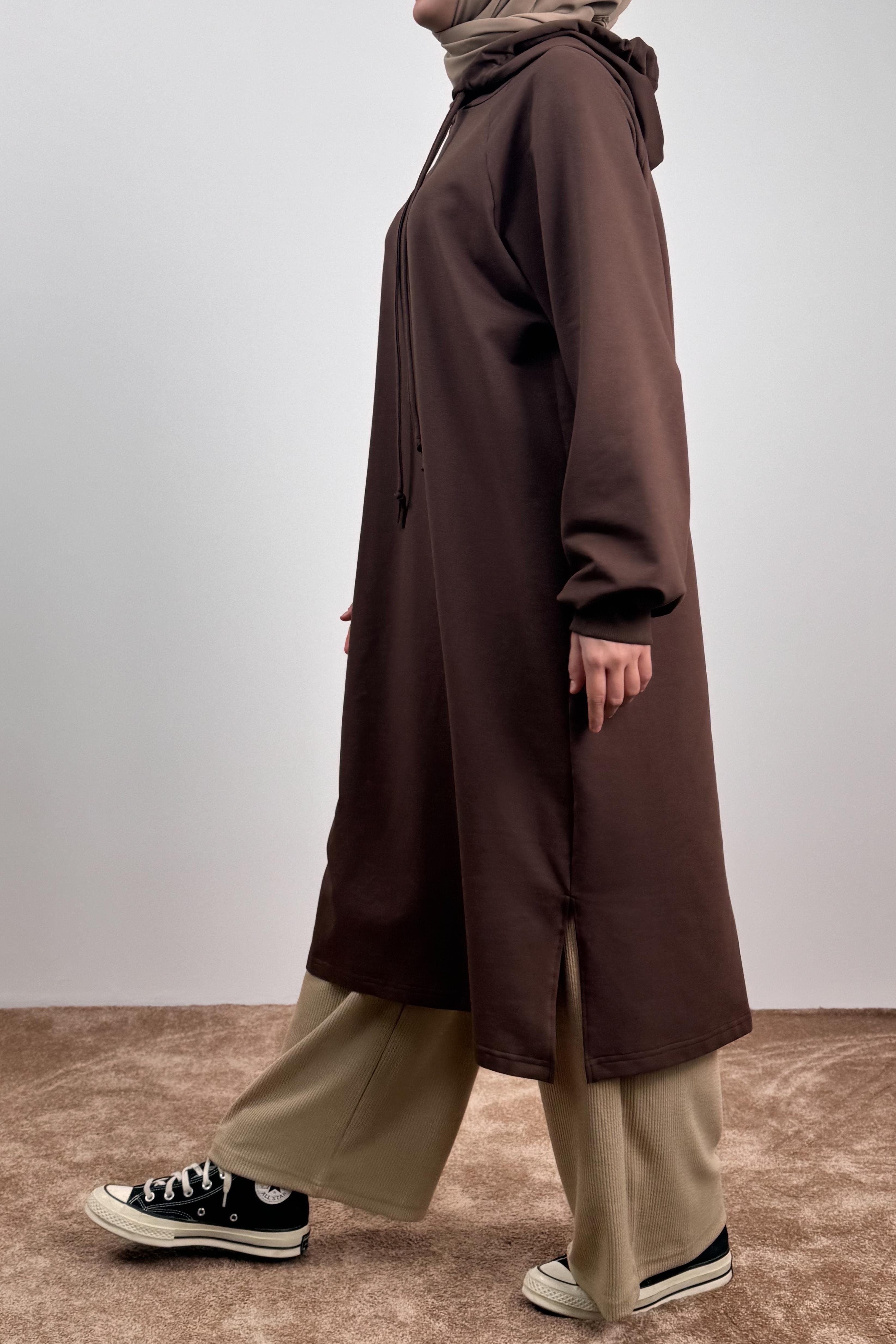 Ande Tesettür, Classic Uzun Tunik, Classic Uzun Tunik - Acı kahve