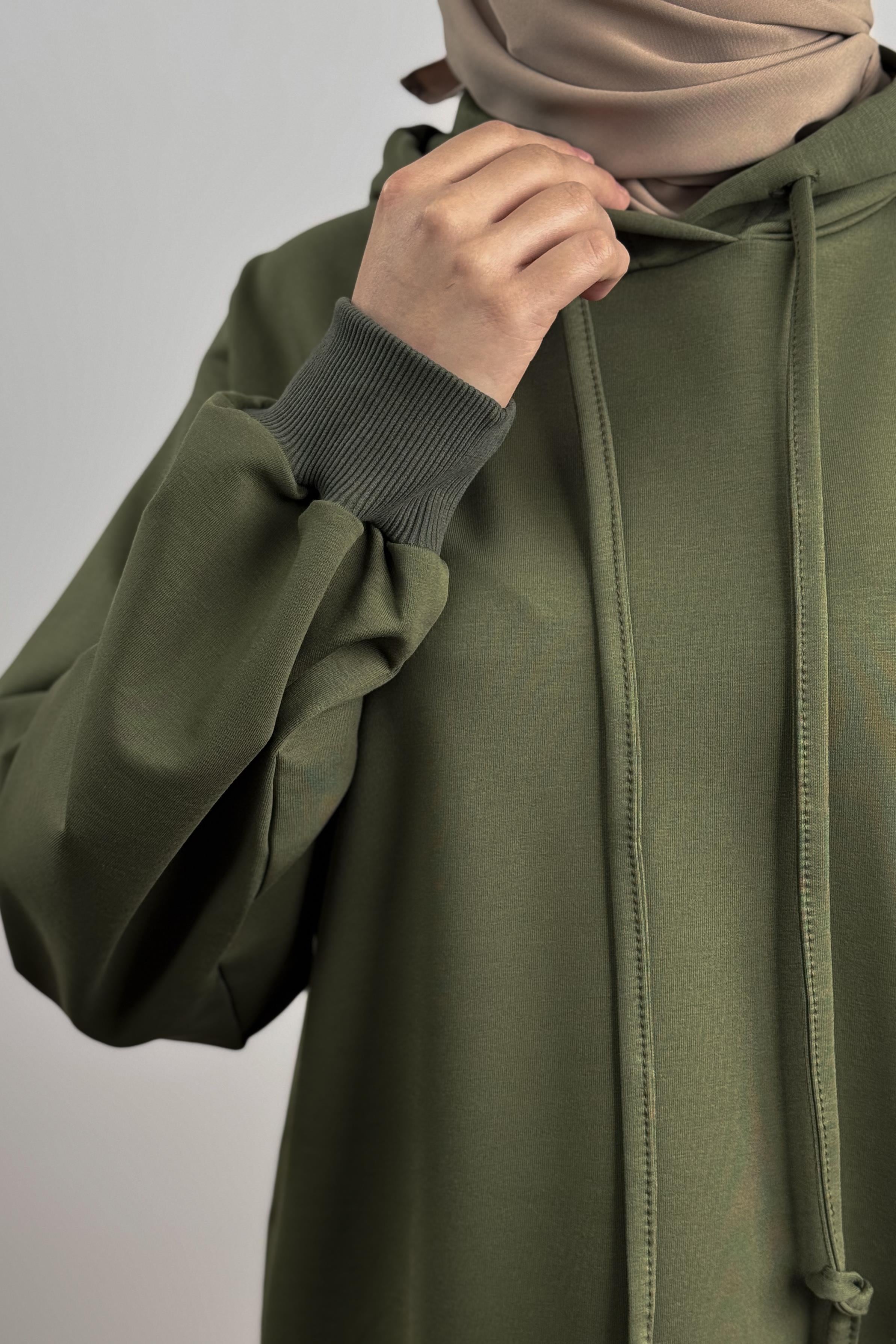 Ande Tesettür, Classic Uzun Tunik, Classic Uzun Tunik - Haki yeşil