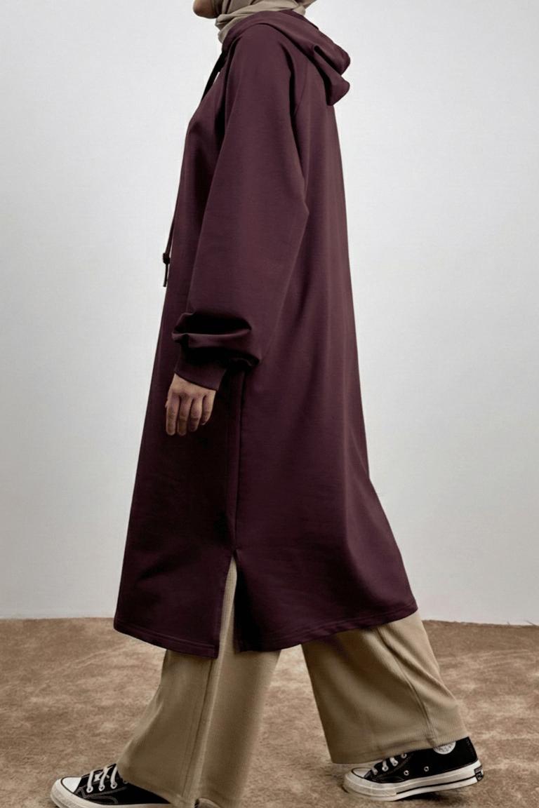 Ande Tesettür, Classic Uzun Tunik, Classic Uzun Tunik - Mürdüm