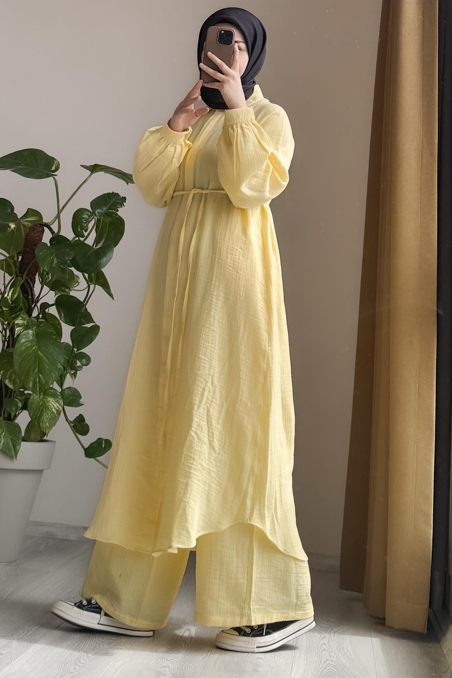 ANDE TESETTÜR, Cool Müslin Takım, Cool Müslin Takım- Limon sarı