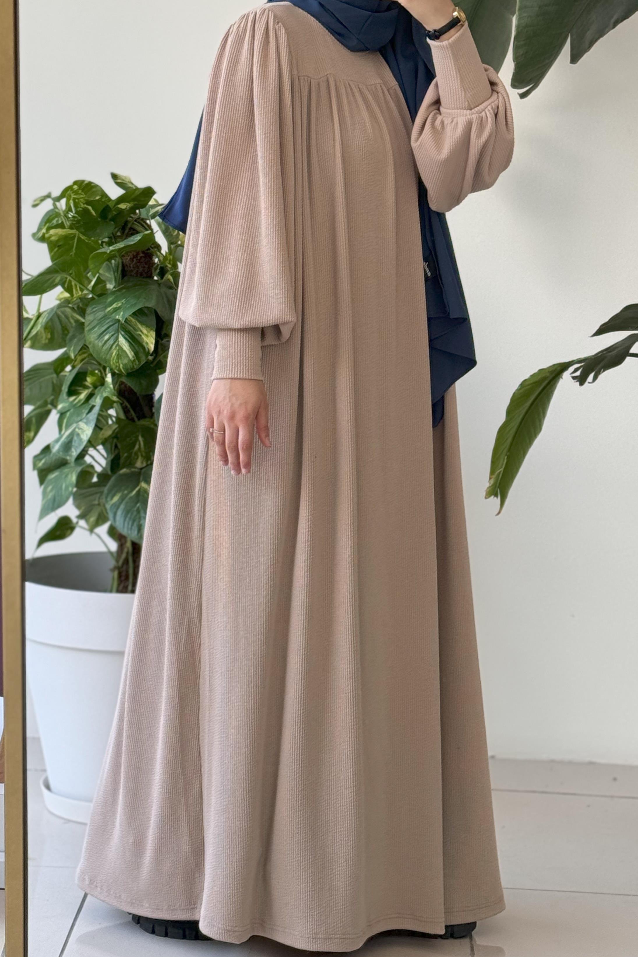 ANDE TESETTÜR, Ece Triko Elbise, Ece Triko Elbise- Bej