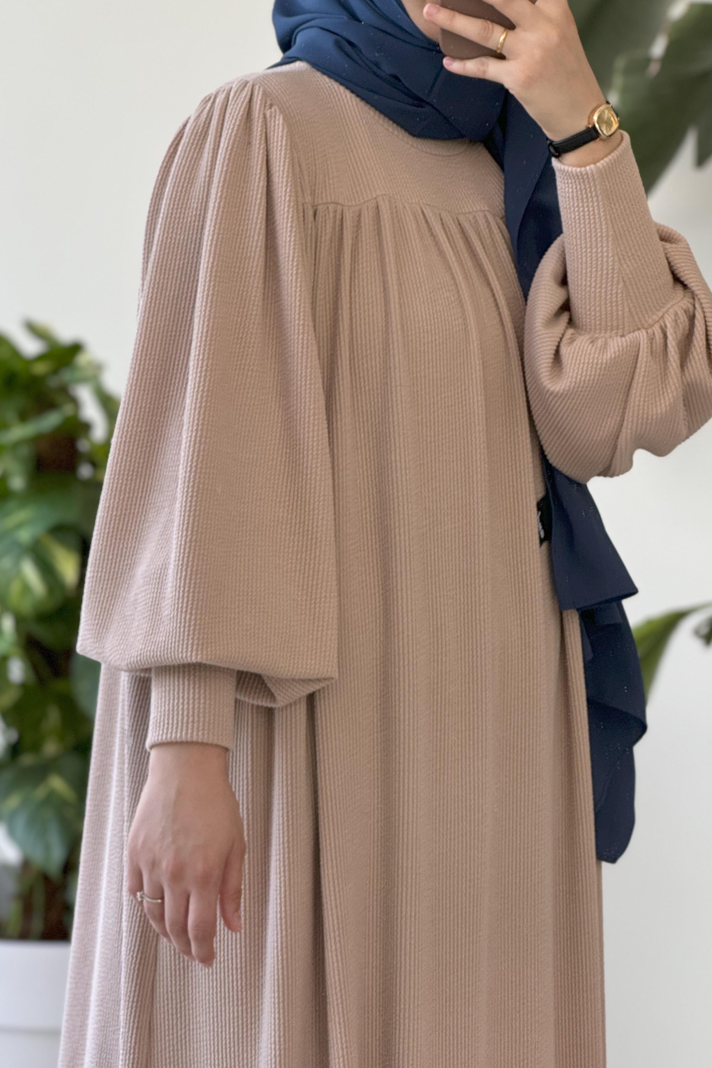 ANDE TESETTÜR, Ece Triko Elbise, Ece Triko Elbise- Bej