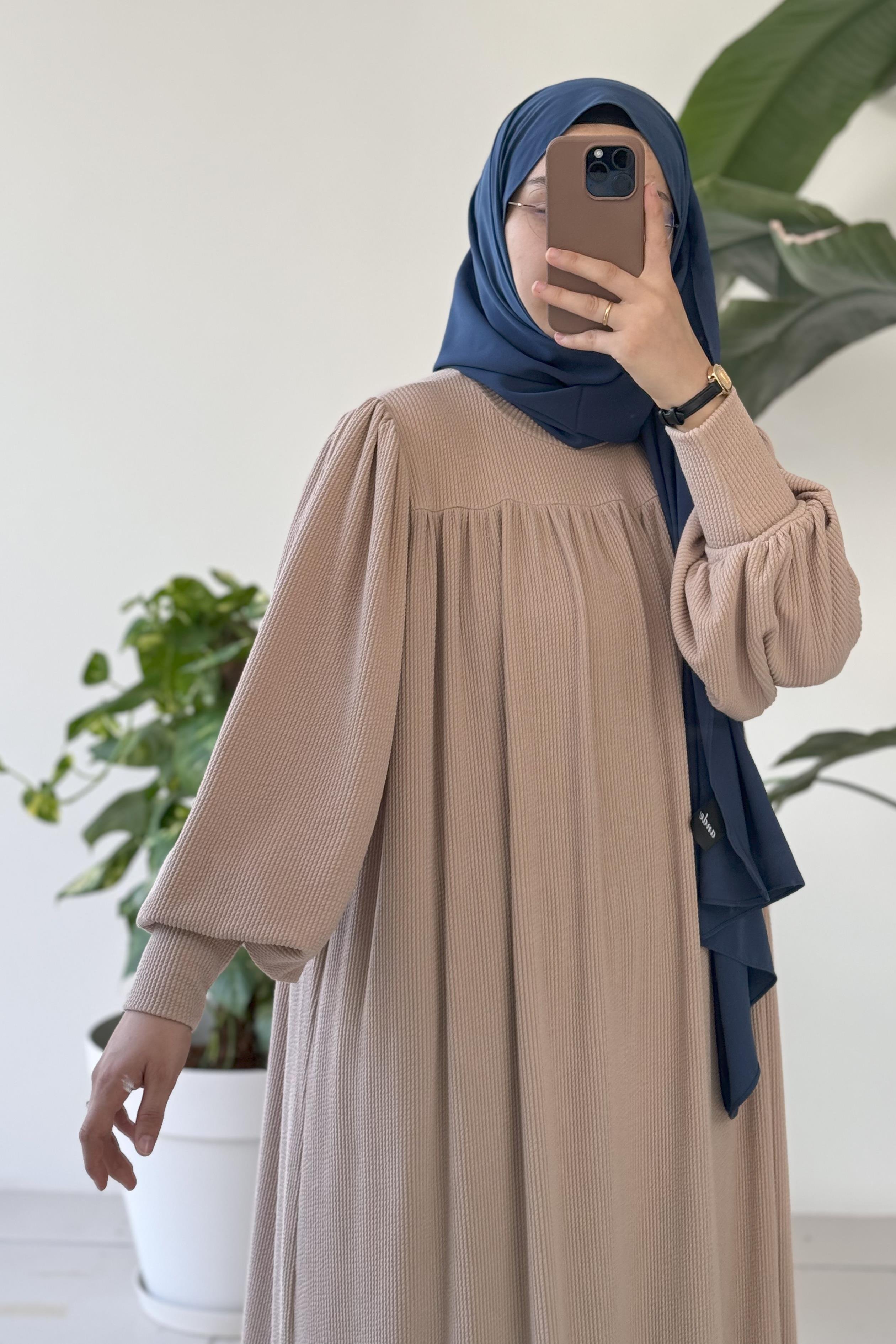 ANDE TESETTÜR, Ece Triko Elbise, Ece Triko Elbise- Bej