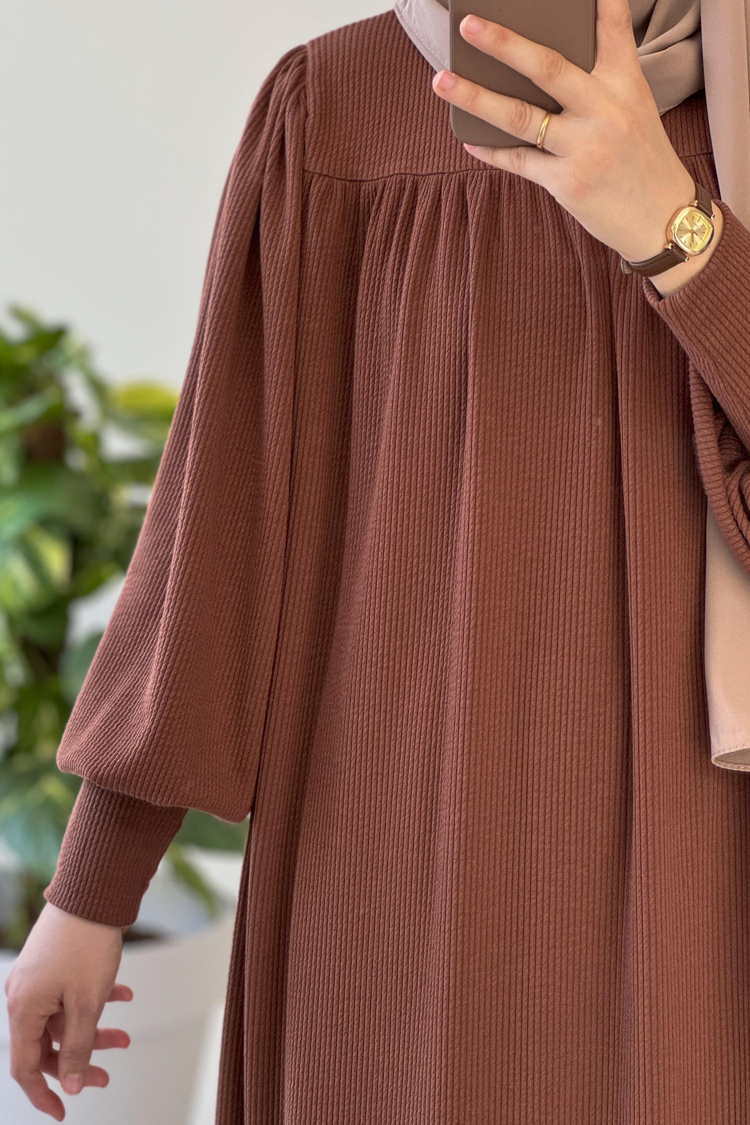 ANDE TESETTÜR, Ece Triko Elbise, Ece Triko Elbise- Kahve