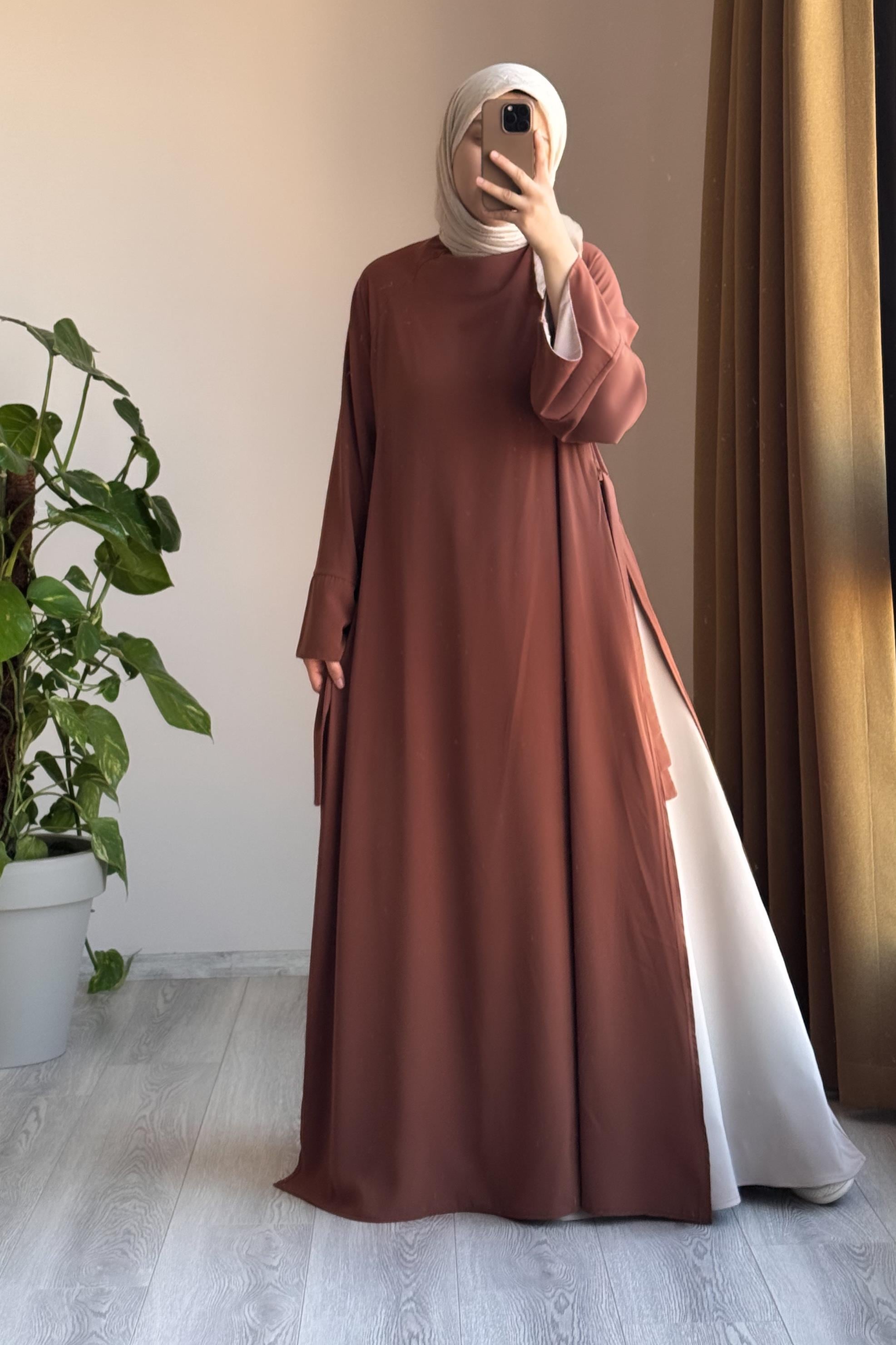 ANDE TESETTÜR, Garni Elbiseli Takım, Garni Elbiseli Takım - Taba/ Açık bej