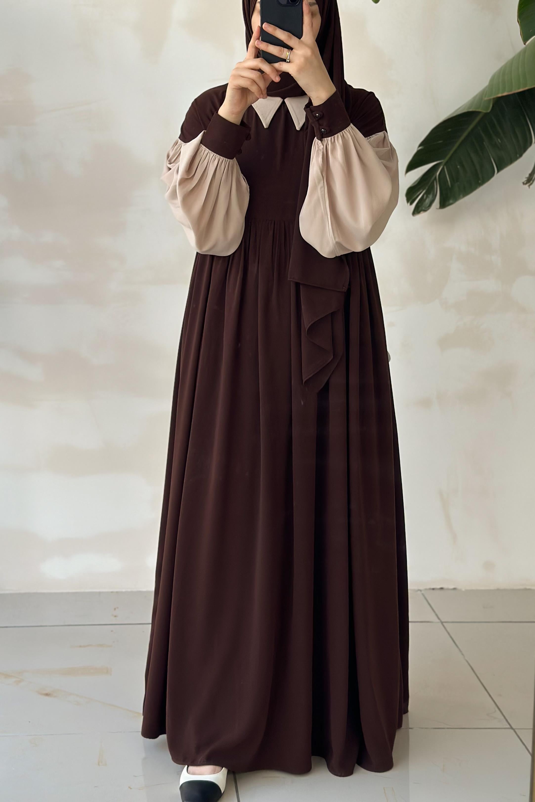 ANDE TESETTÜR, Hijabi Elbise, Hijabi Elbise- Acı kahve