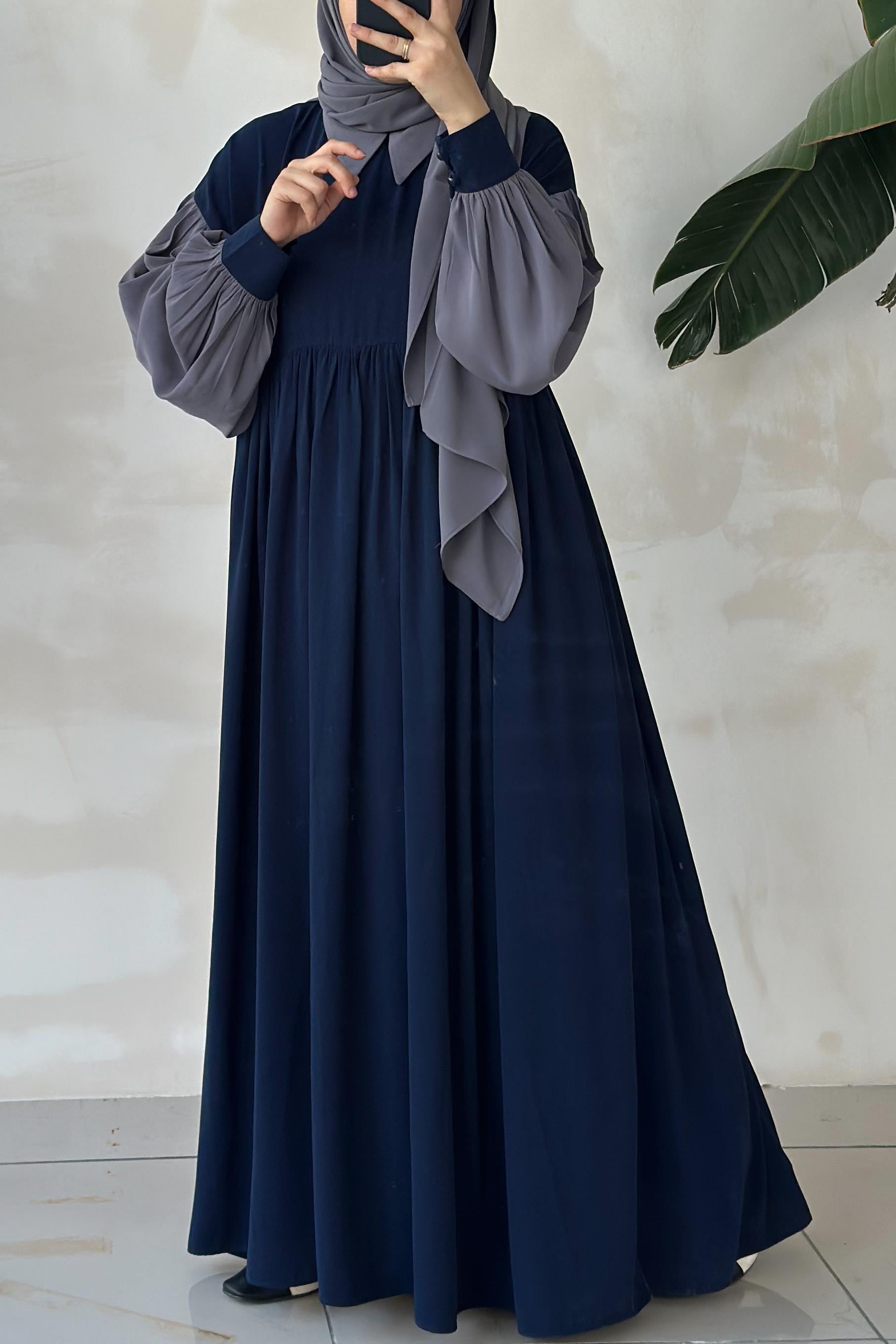 ANDE TESETTÜR, Hijabi Elbise, Hijabi Elbise- Lacivert