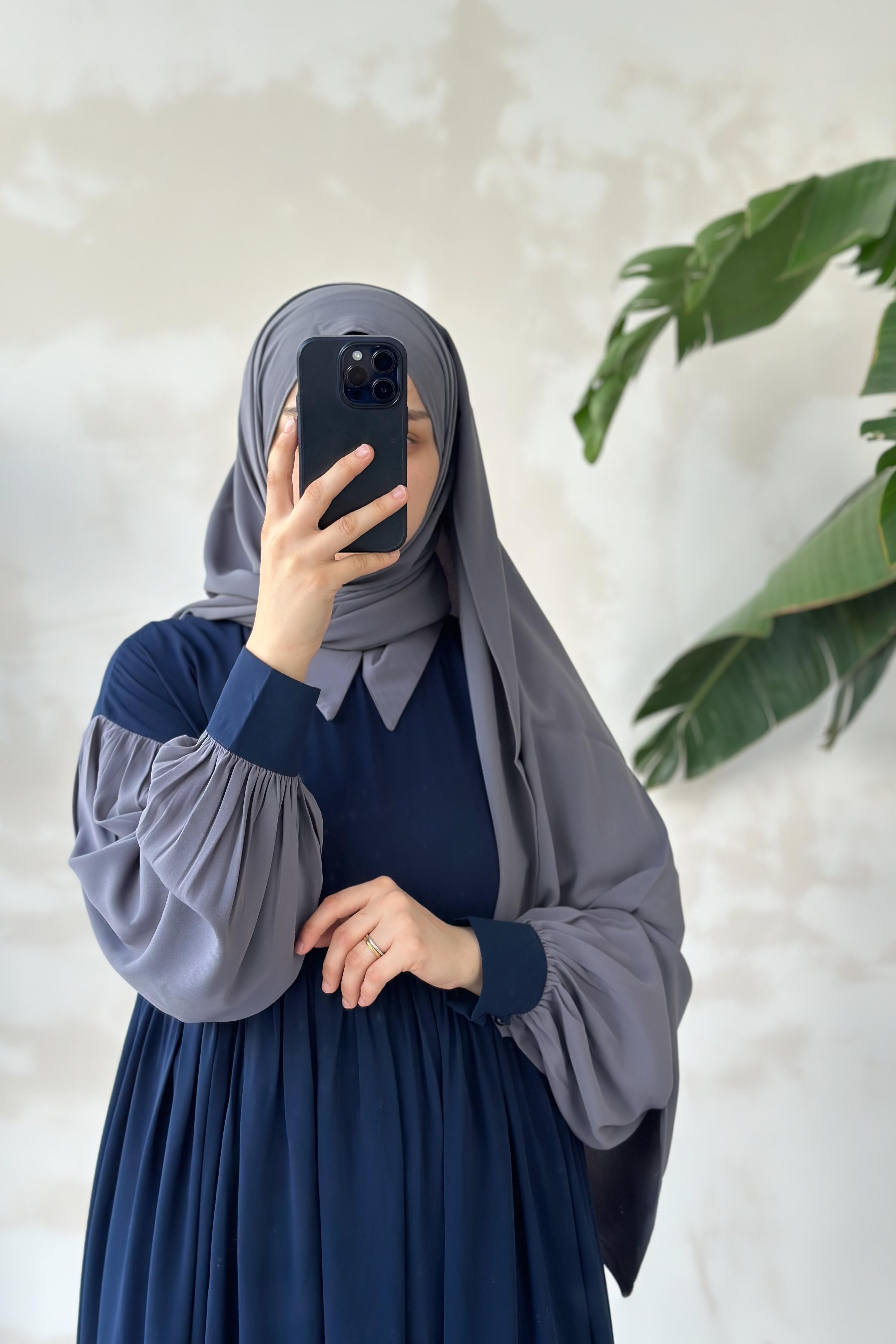 ANDE TESETTÜR, Hijabi Elbise, Hijabi Elbise- Lacivert