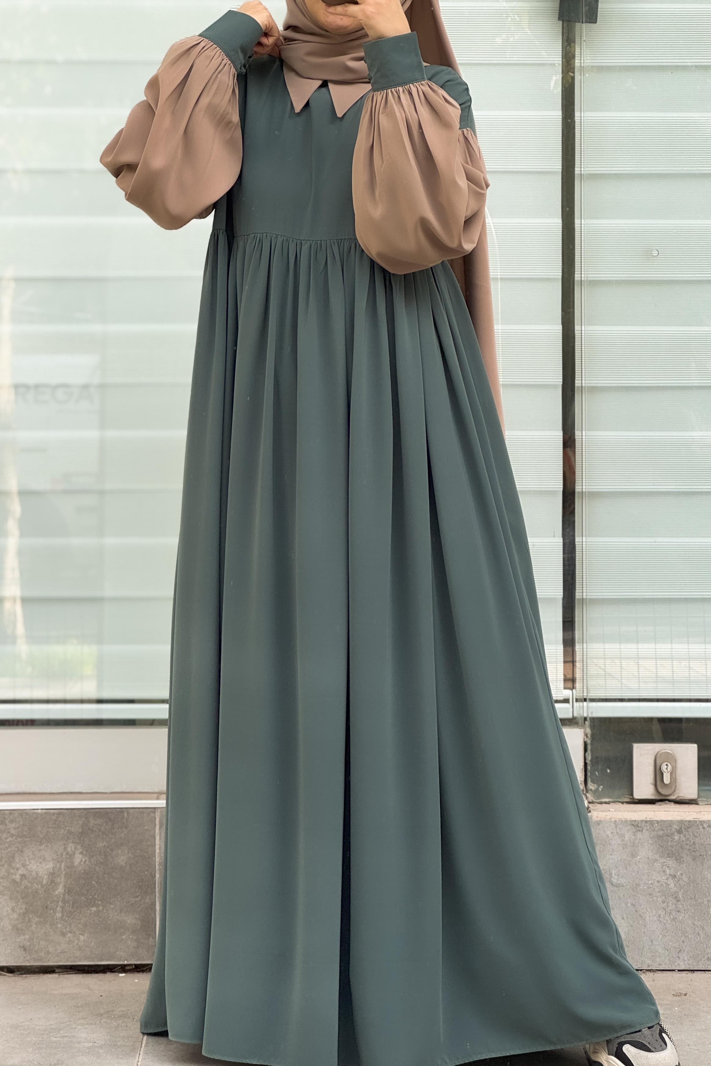 ANDE TESETTÜR, Hijabi Elbise, Hijabi Elbise- Mint yeşil