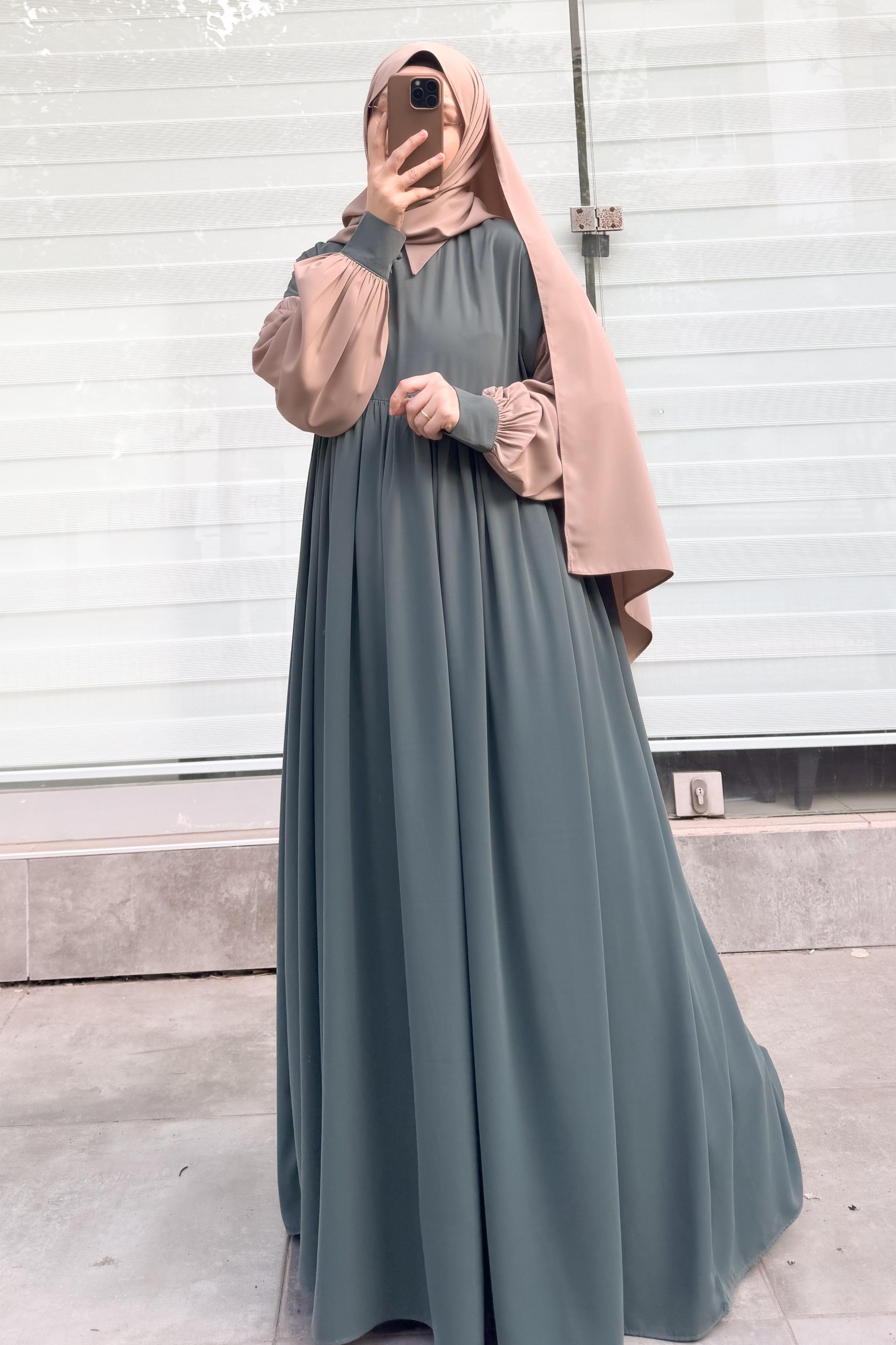 ANDE TESETTÜR, Hijabi Elbise, Hijabi Elbise- Mint yeşil