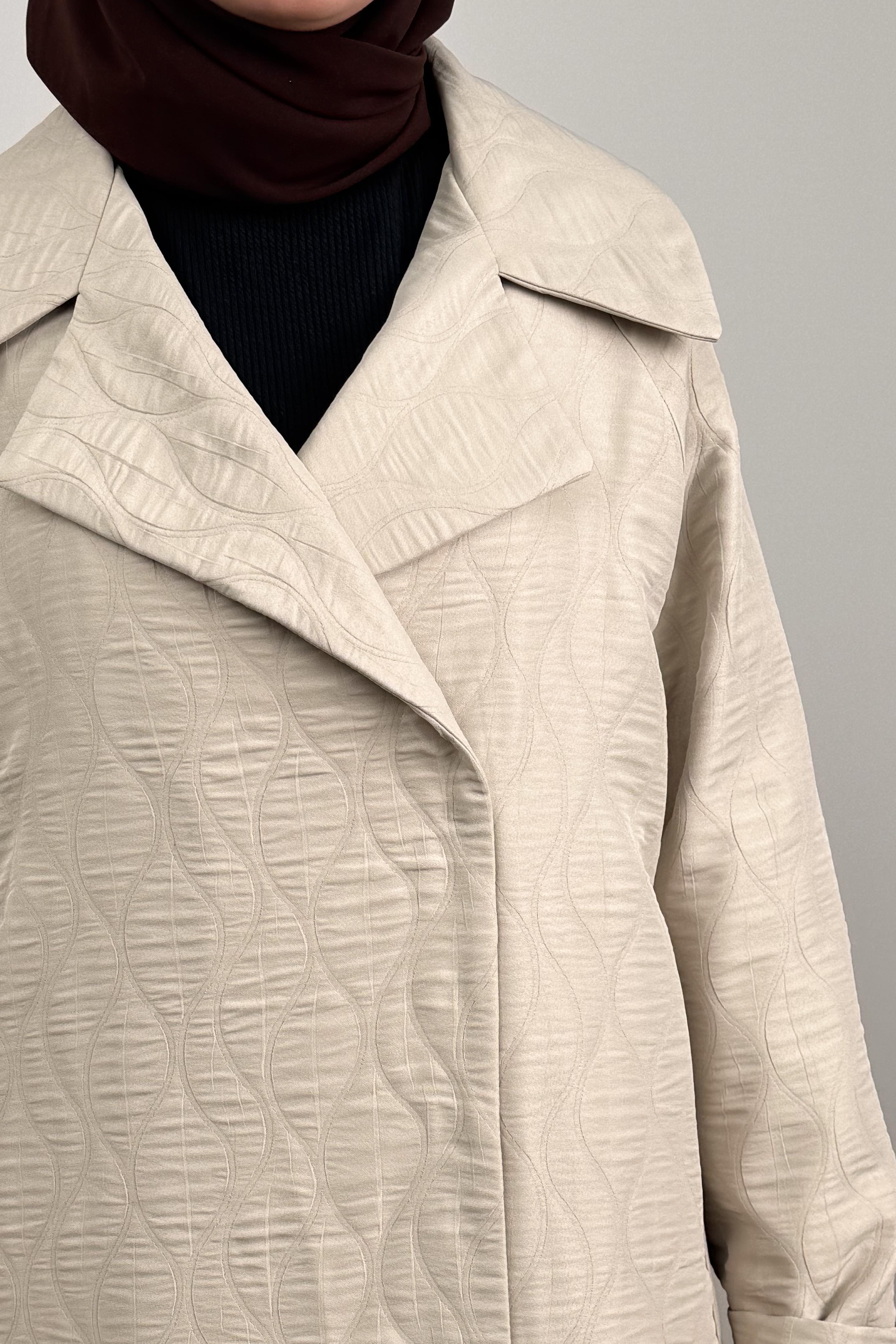 Ande Tesettür, Kapitone Trençkot, Kapitone Trençkot - Bej