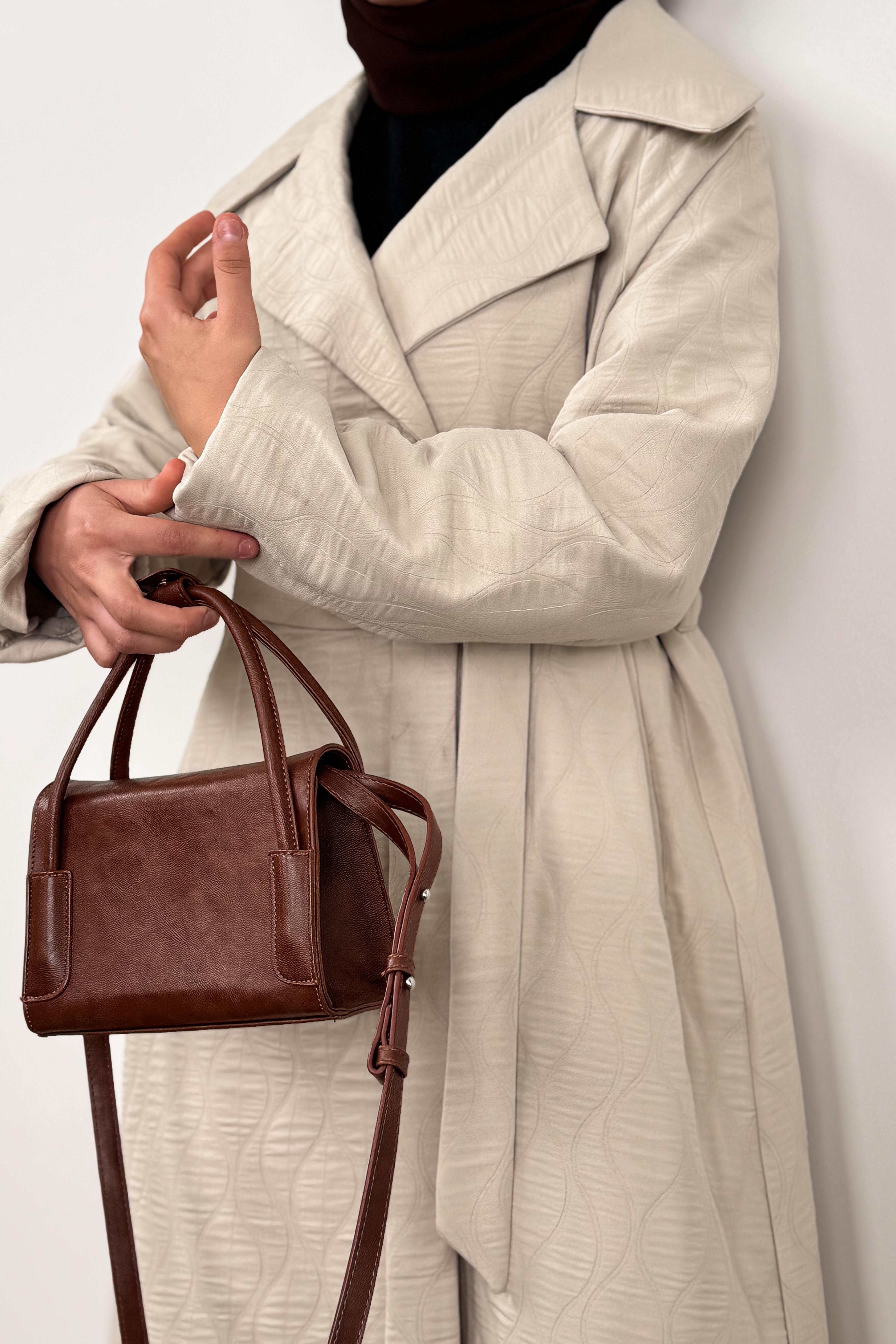 Ande Tesettür, Kapitone Trençkot, Kapitone Trençkot - Bej