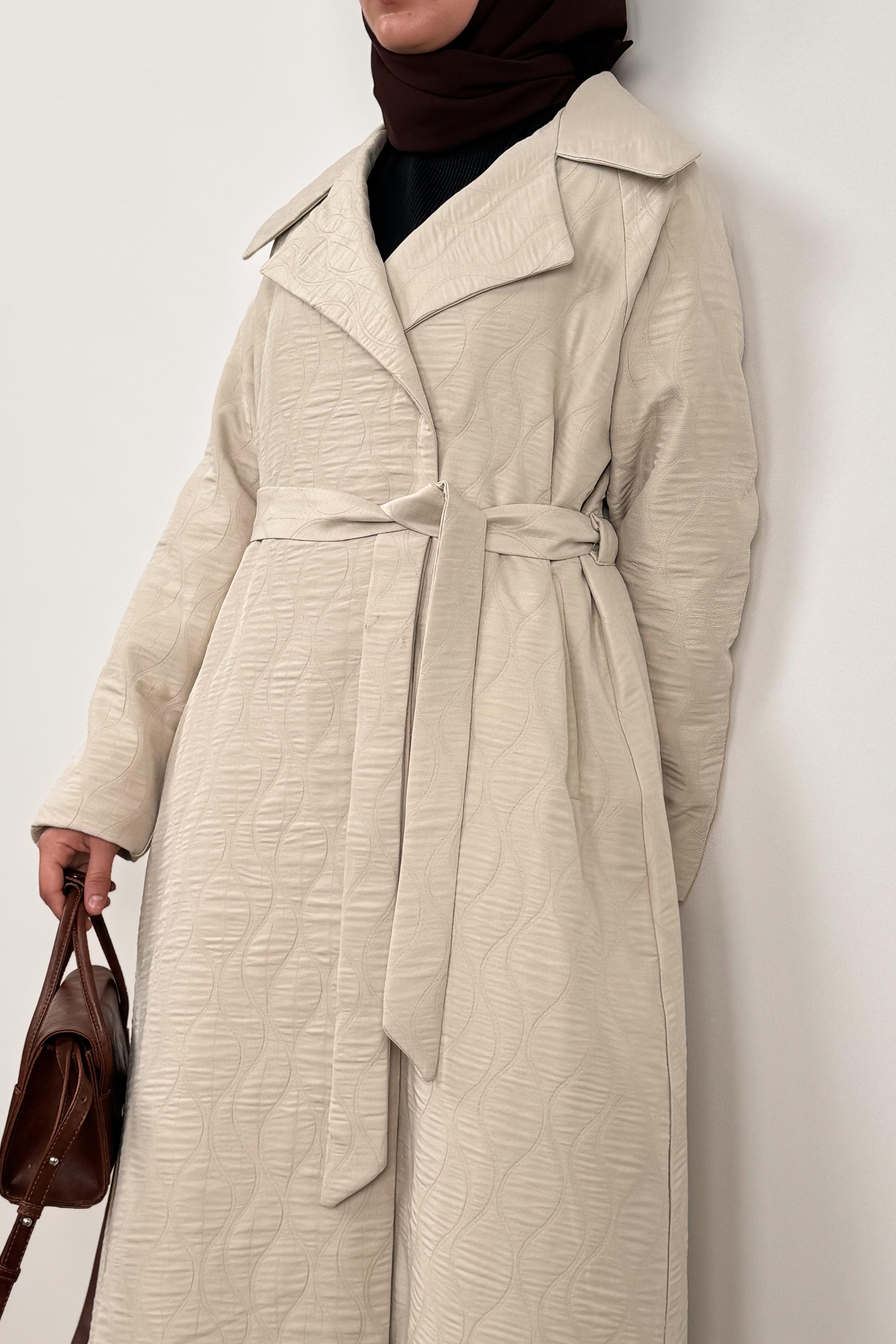 Ande Tesettür, Kapitone Trençkot, Kapitone Trençkot - Bej