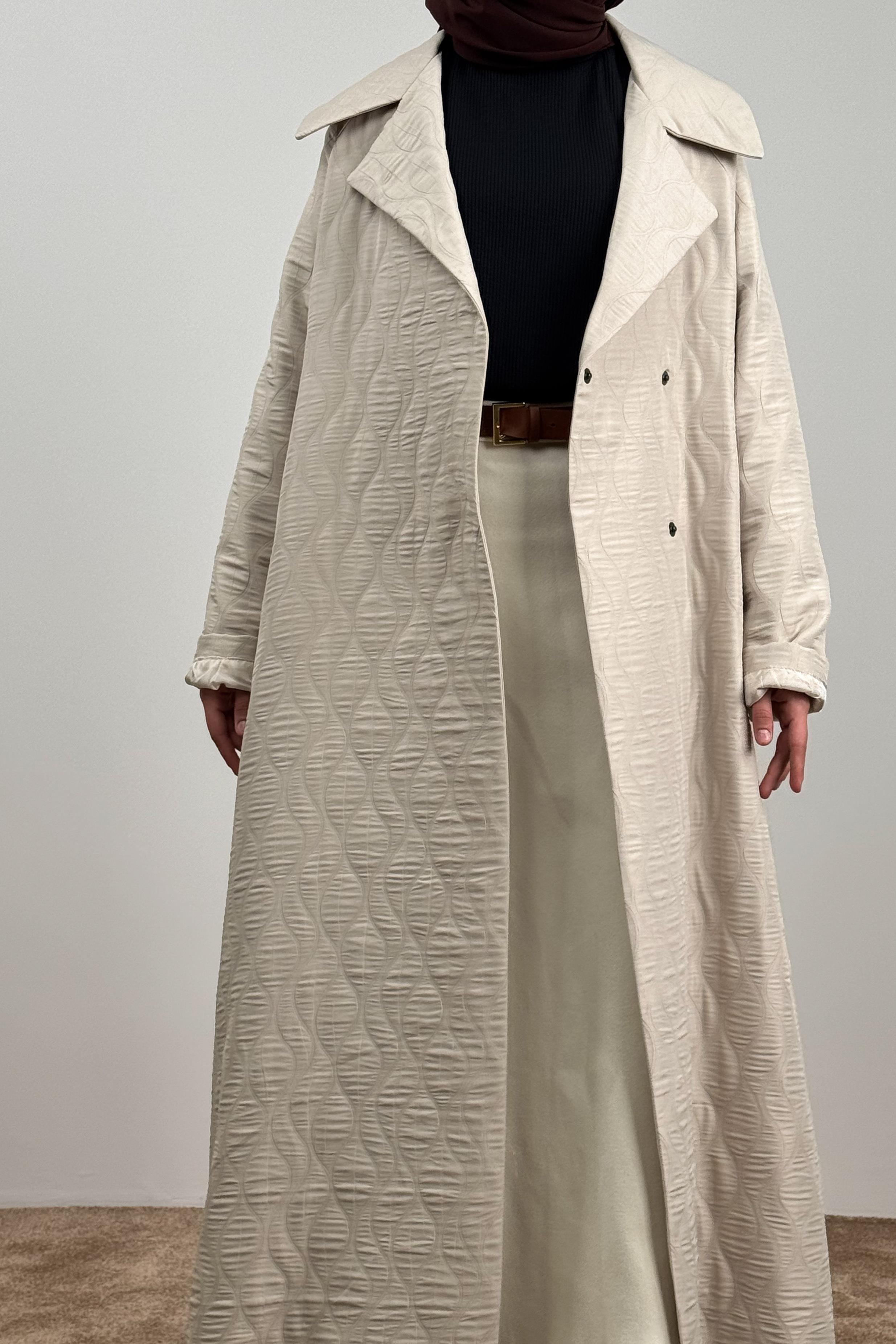 Ande Tesettür, Kapitone Trençkot, Kapitone Trençkot - Bej