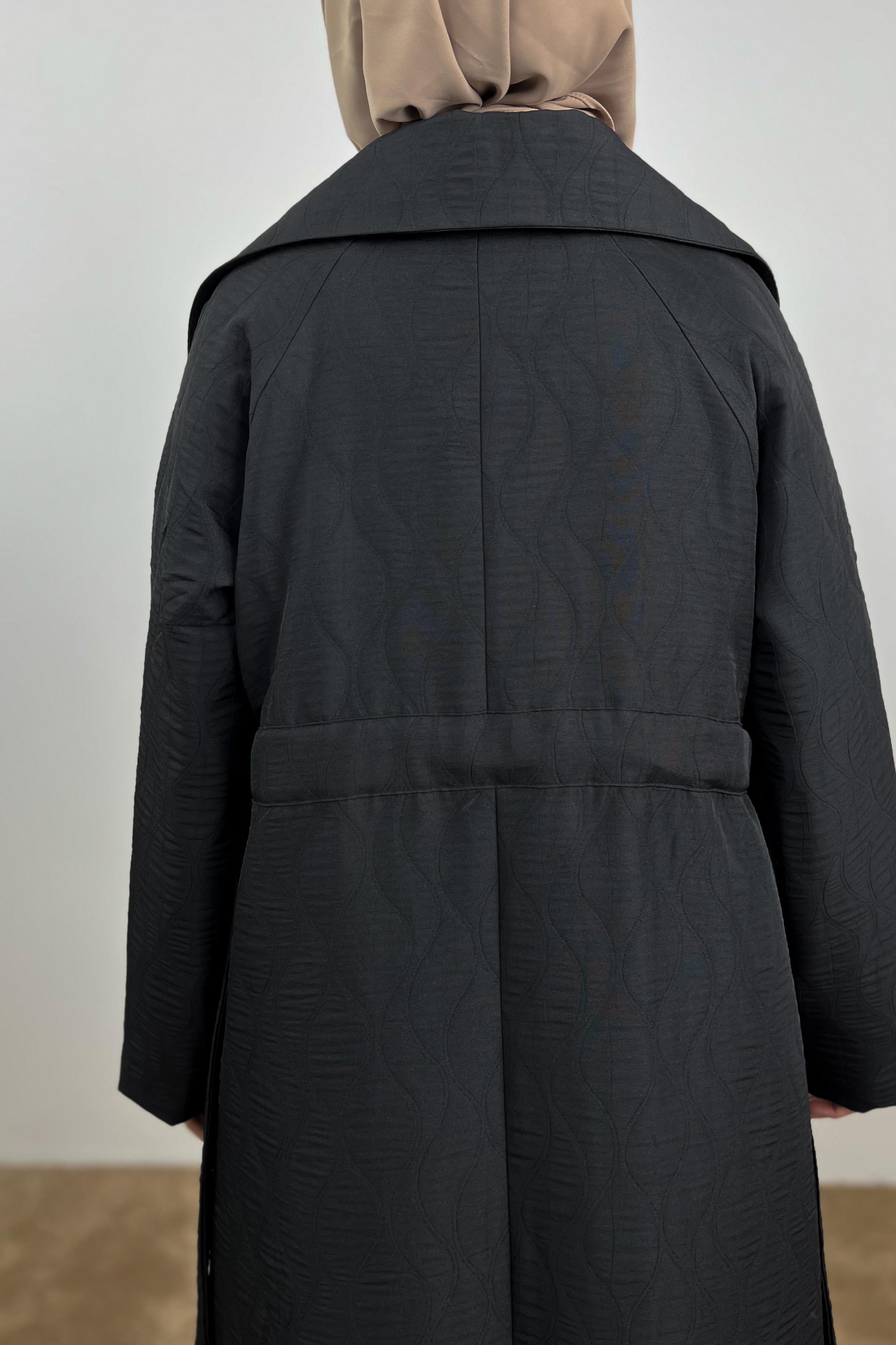 Ande Tesettür, Kapitone Trençkot, Kapitone Trençkot - Siyah