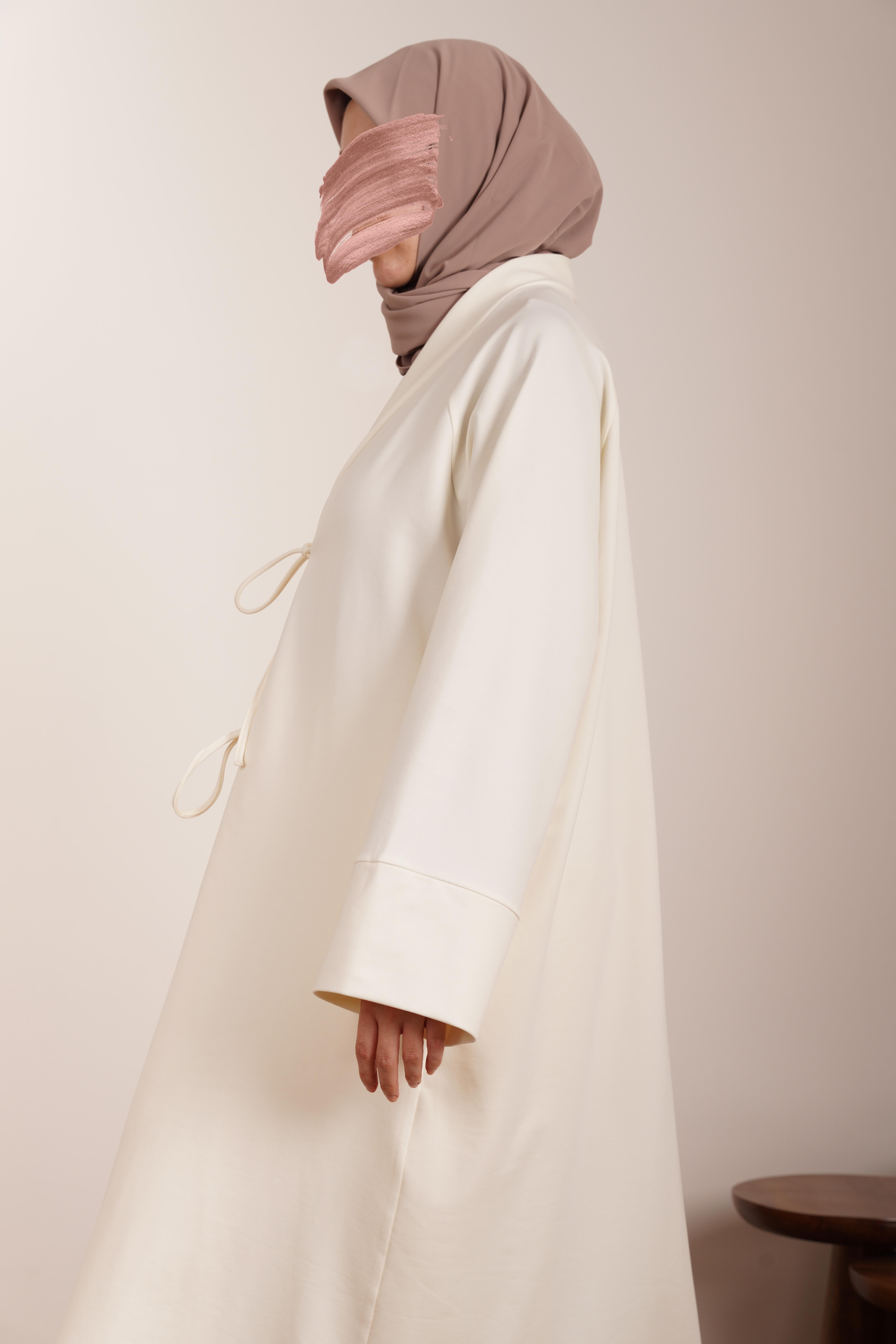 Ande Tesettür, Kışlık Kimono Takım, Kışlık Kimono Takım-Ekru