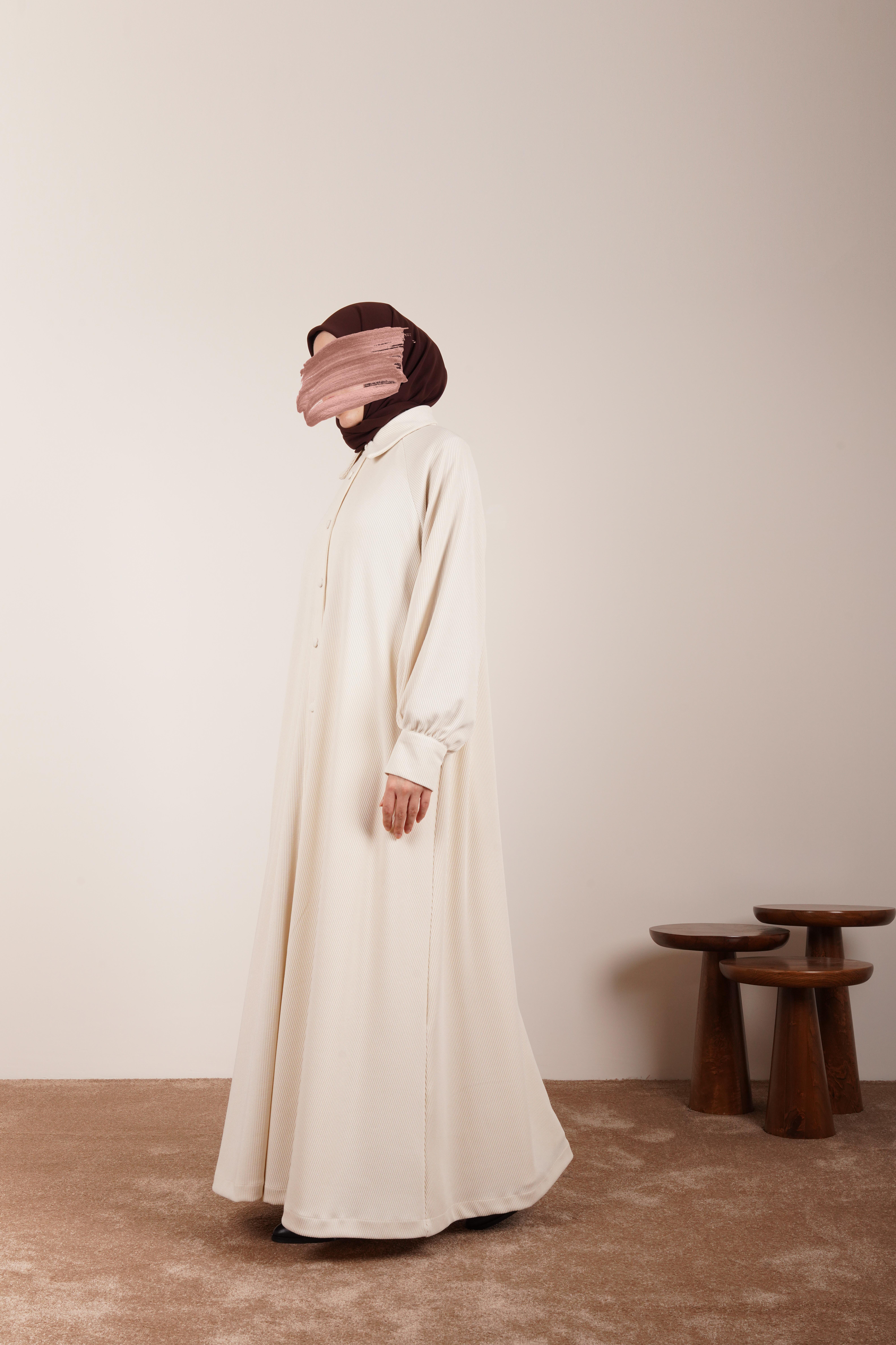 Ande Tesettür, Kloş Triko Ferace, Kloş Triko Ferace-Açık Bej