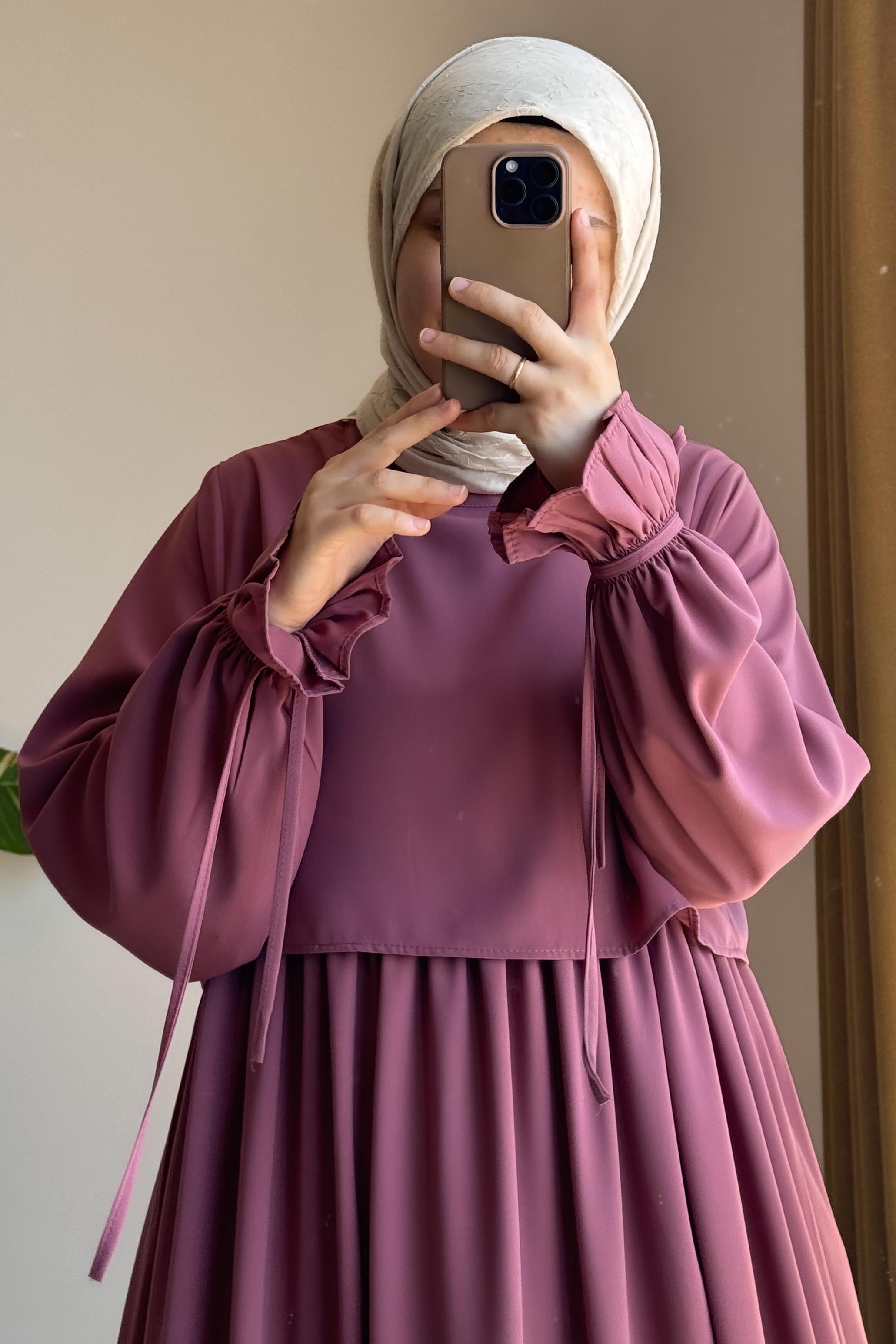 ANDE TESETTÜR, Manolya Elbise, Manolya Elbise- Gül kurusu