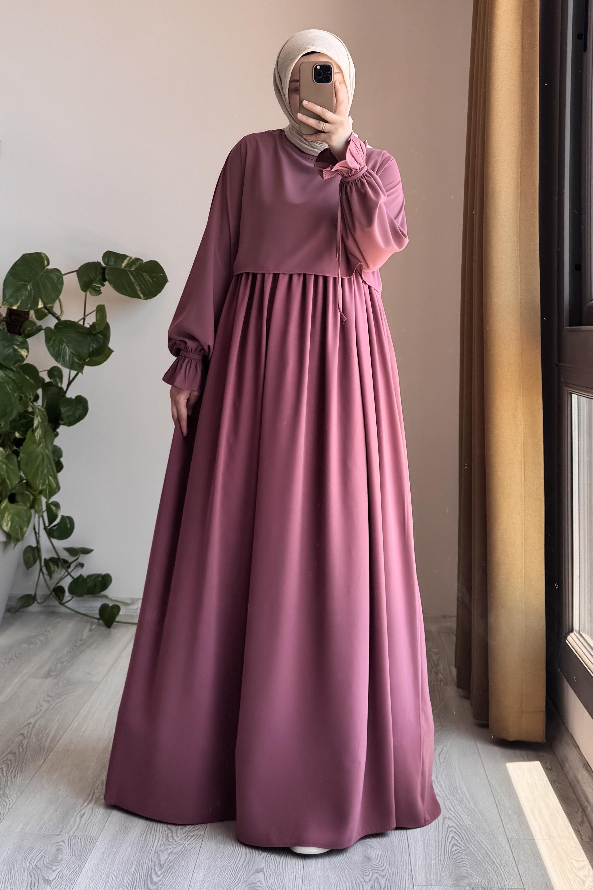 ANDE TESETTÜR, Manolya Elbise, Manolya Elbise- Gül kurusu